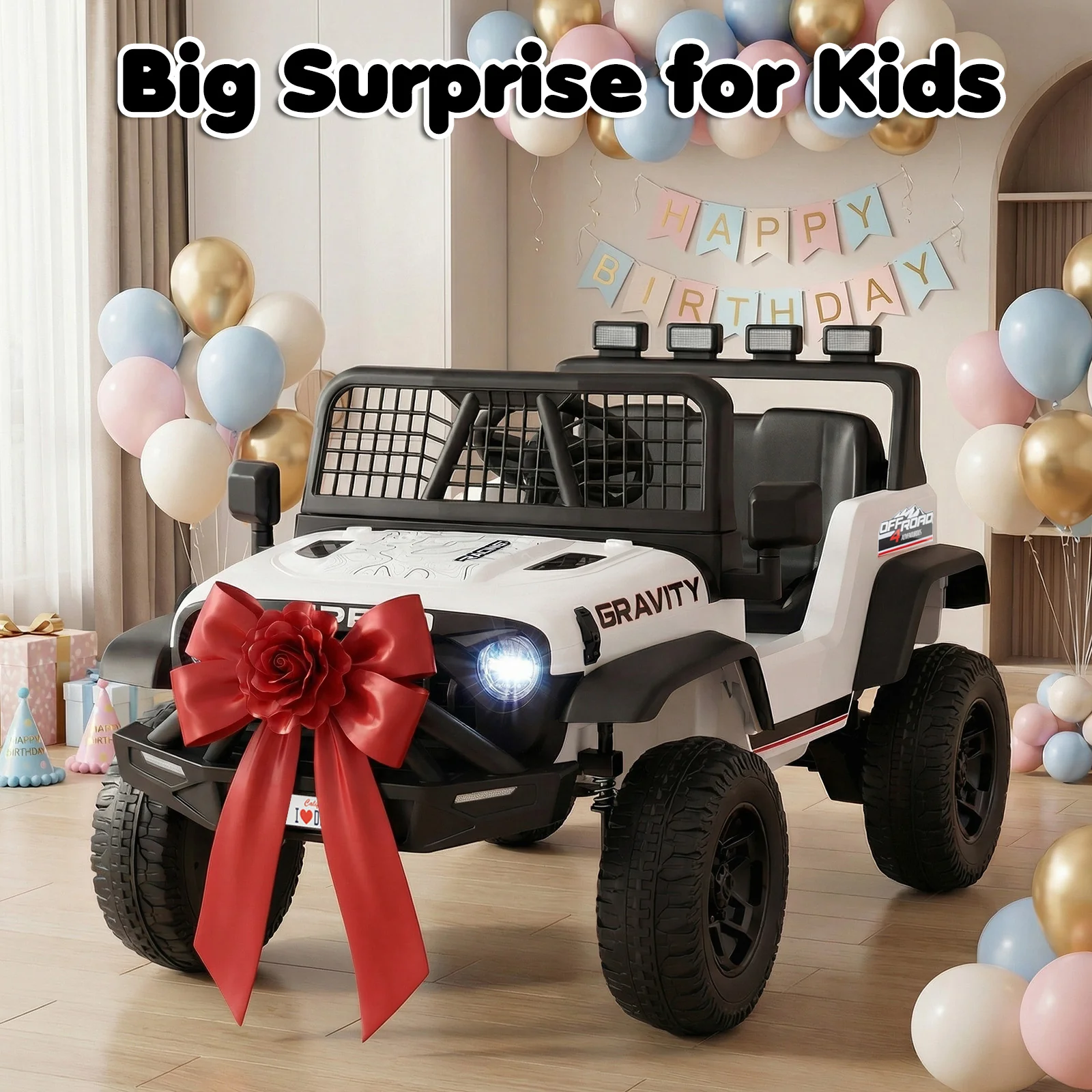 24V Ride On Car for Kids with Parent Remote Control and Music - Image 2