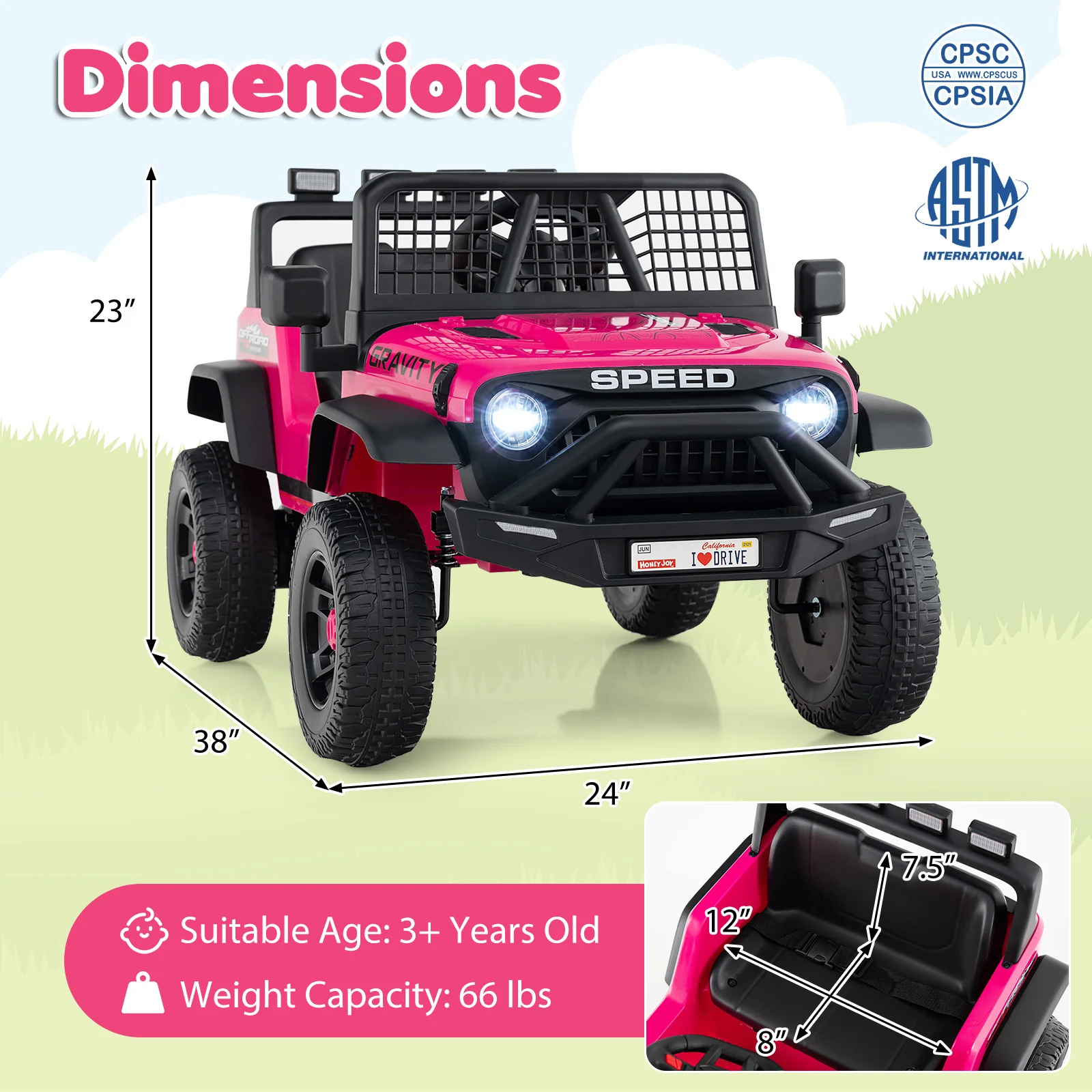24V Ride On Car for Kids with Parent Remote Control and Music - Image 21