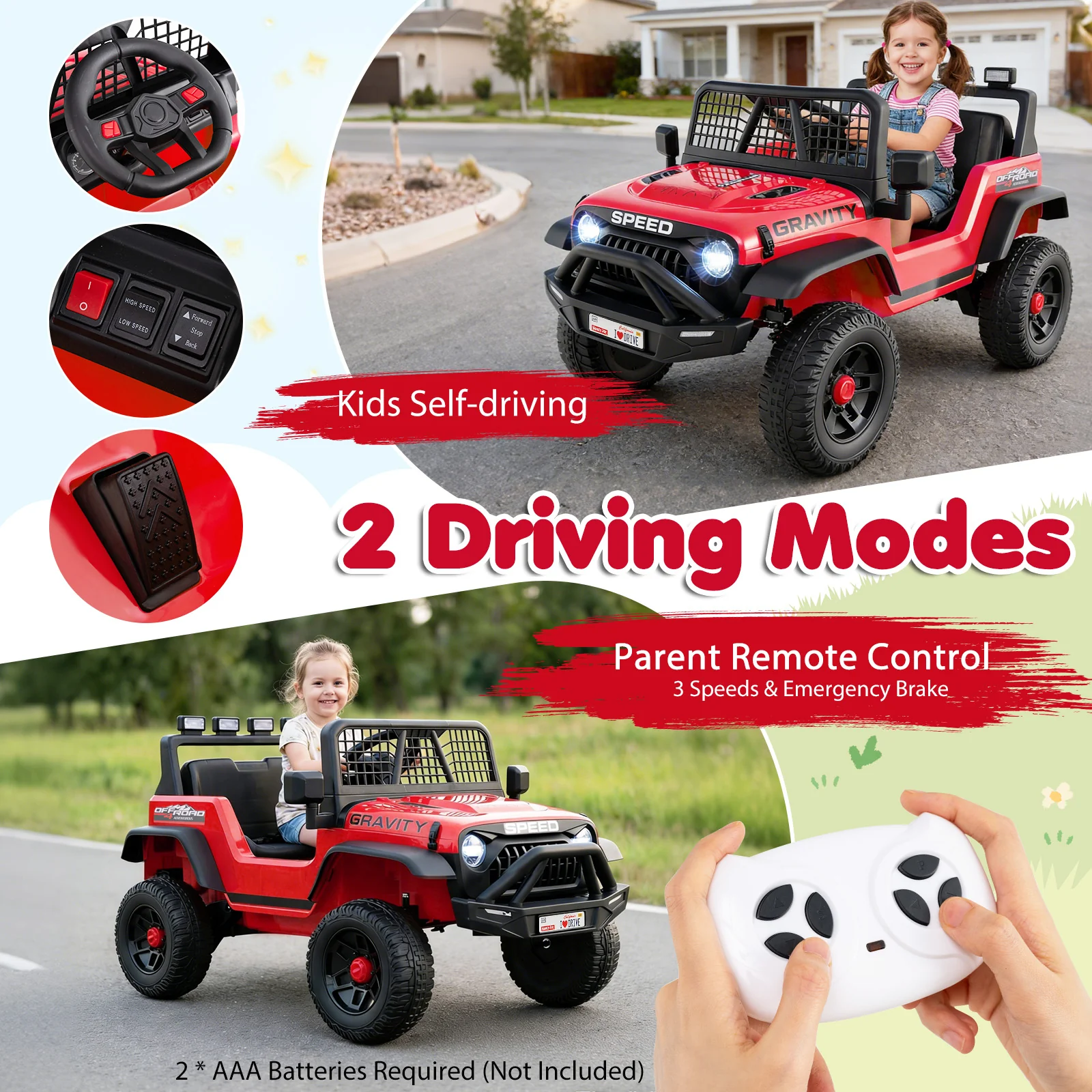 24V Ride On Car for Kids with Parent Remote Control and Music - Image 32