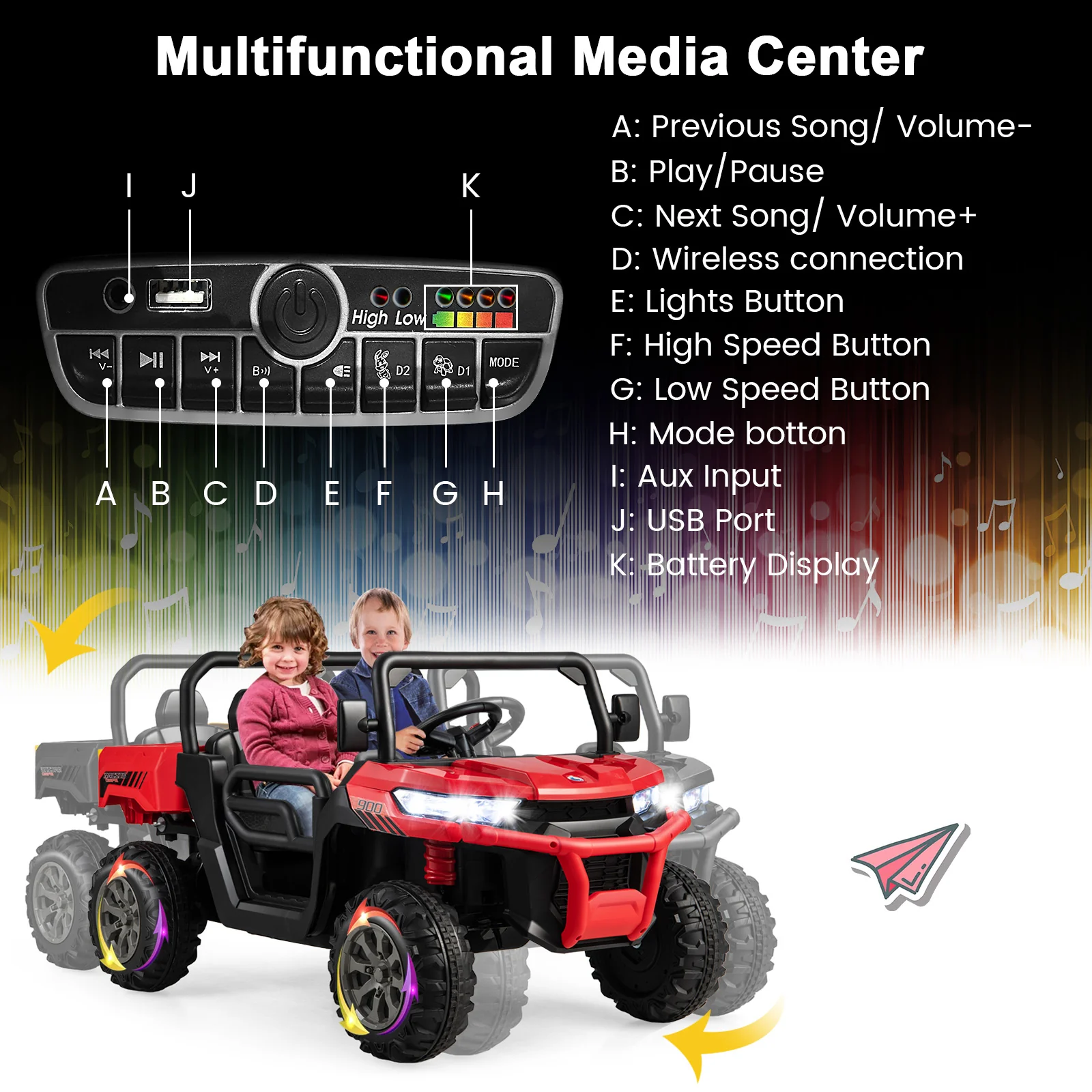 24V Ride On Kids Car with Dump Bed and Remote Control - Image 30