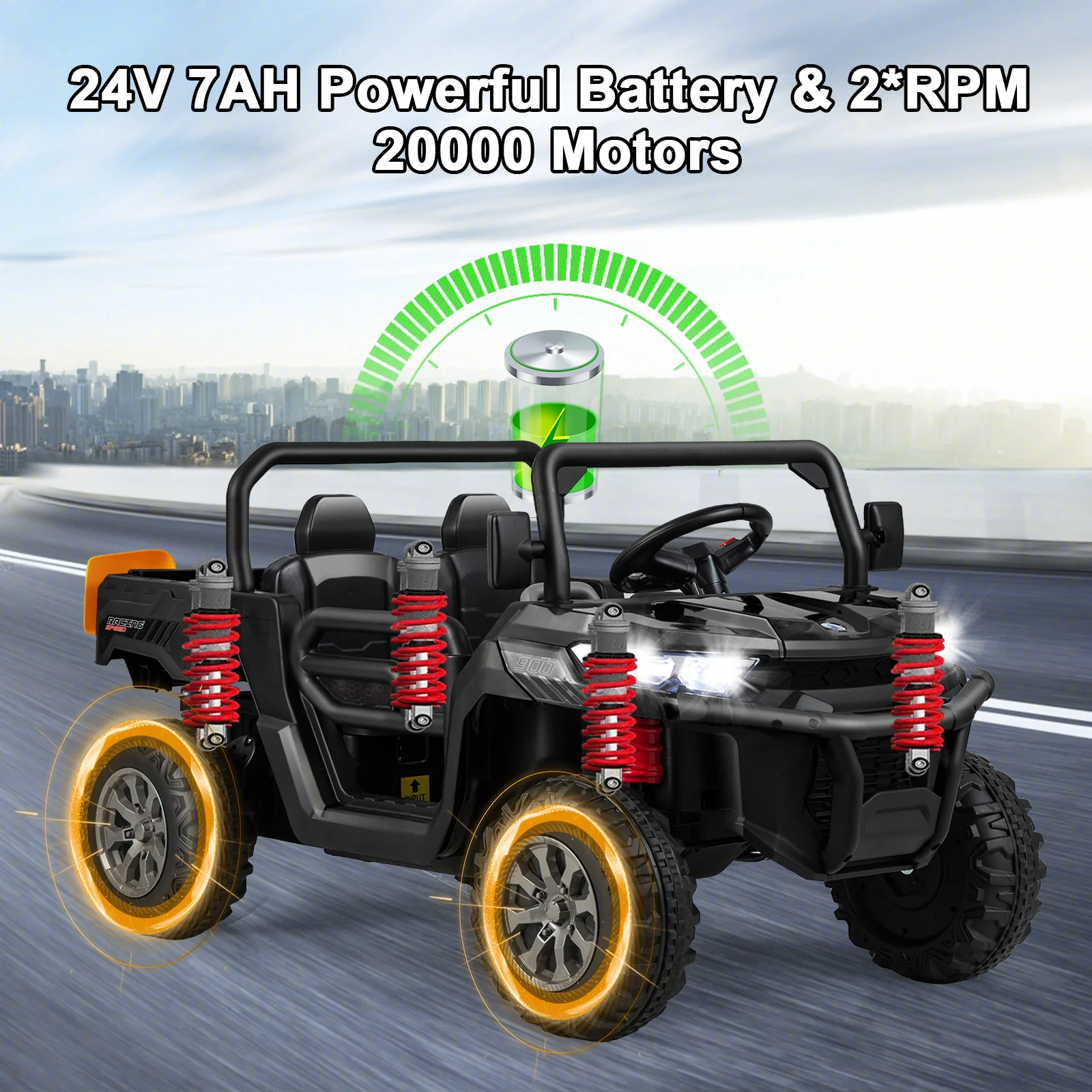 24V Ride On Kids Car with Dump Bed and Remote Control - Image 7