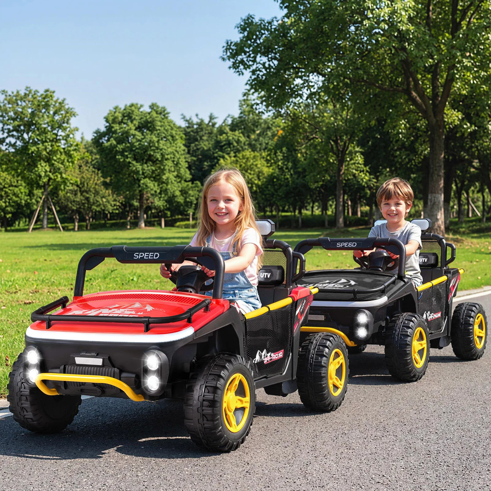 24V Ride on Toy for Kids 2 Seater Ride on Truck Car with Horn Music Story - Image 17