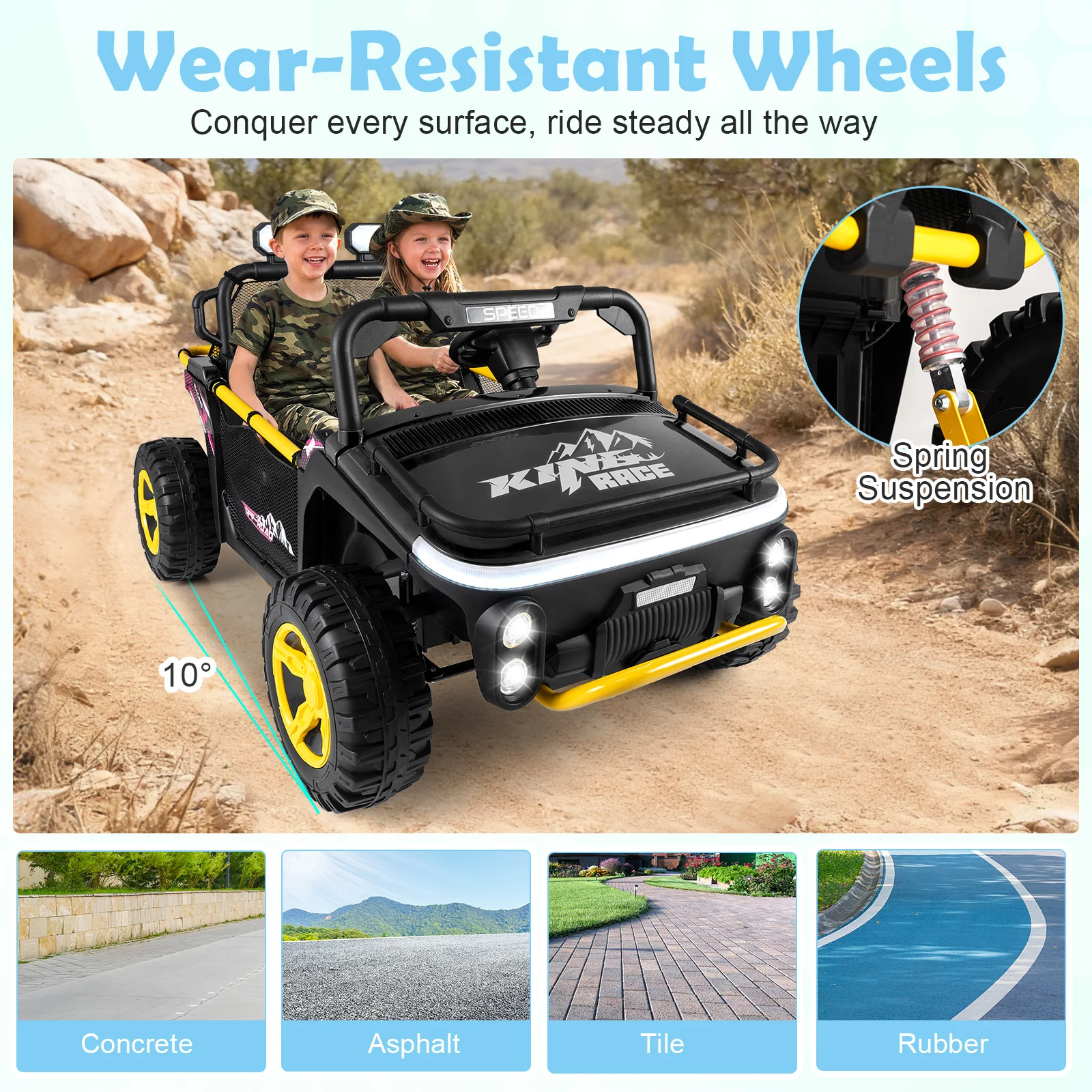24V Ride on Toy for Kids 2 Seater Ride on Truck Car with Horn Music Story - Image 8