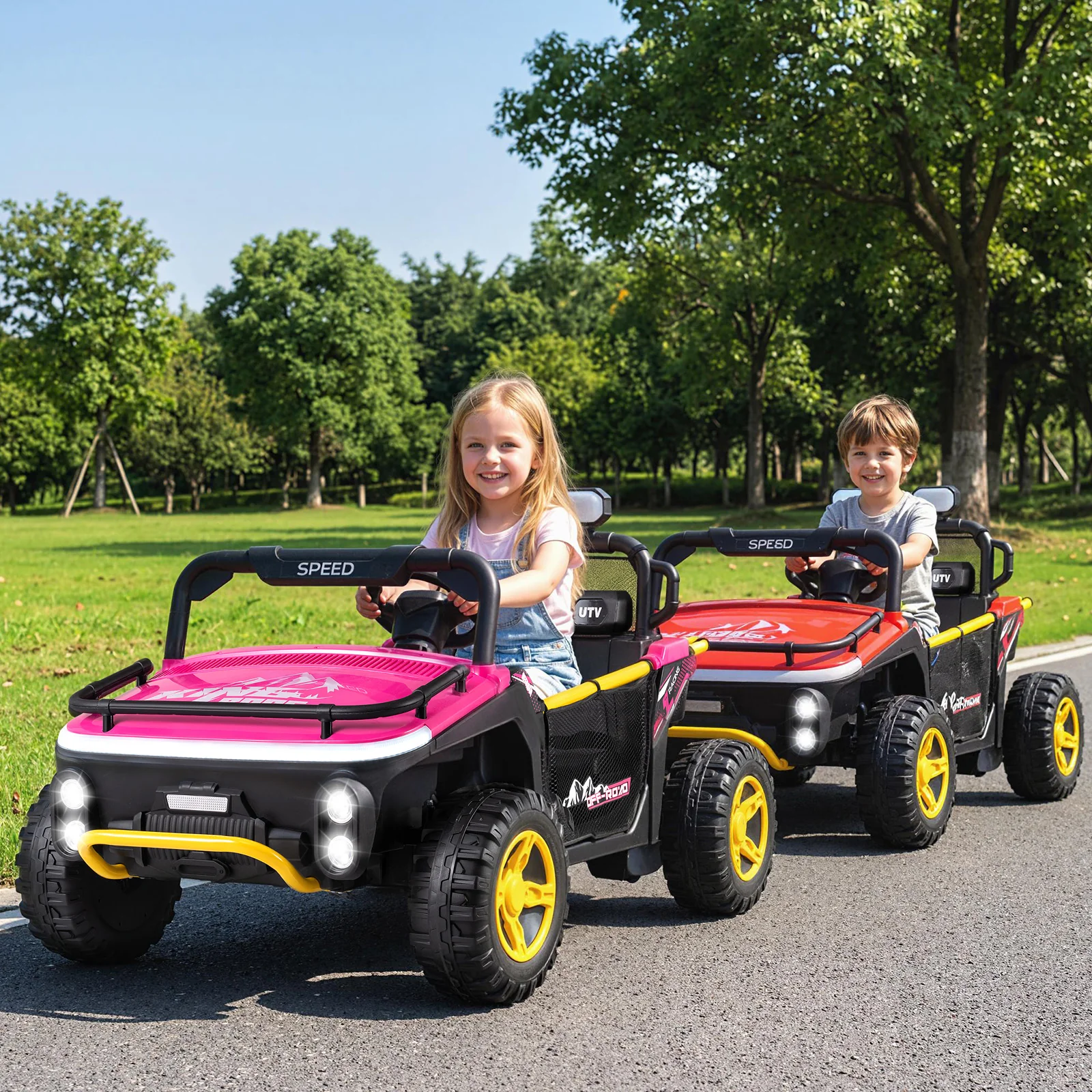 24V Ride on Toy for Kids 2 Seater Ride on Truck Car with Horn Music Story - Image 9
