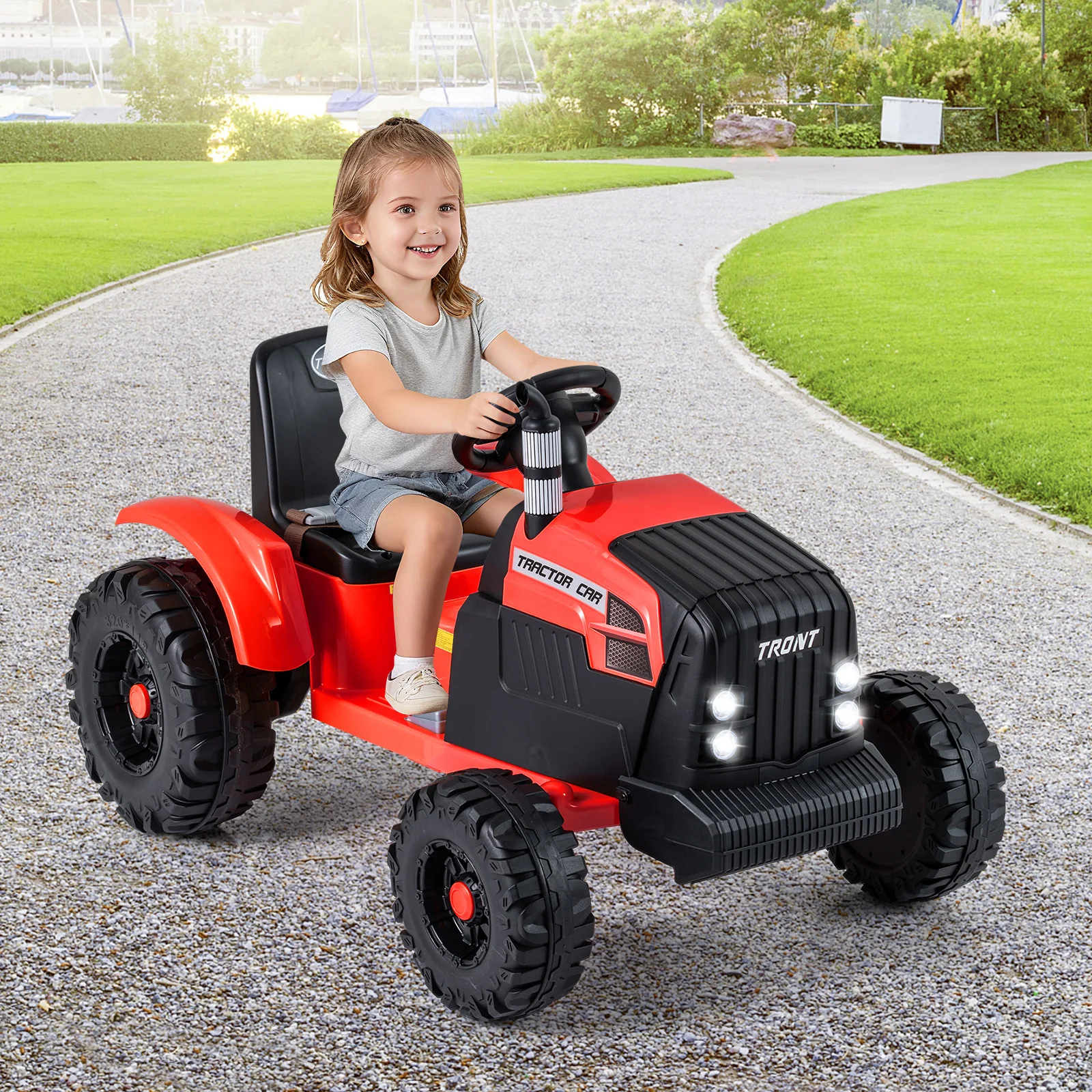 24V Ride On Tractor for Kids Electric Vehicle with Detachable Trailer and Remote Control - Image 18
