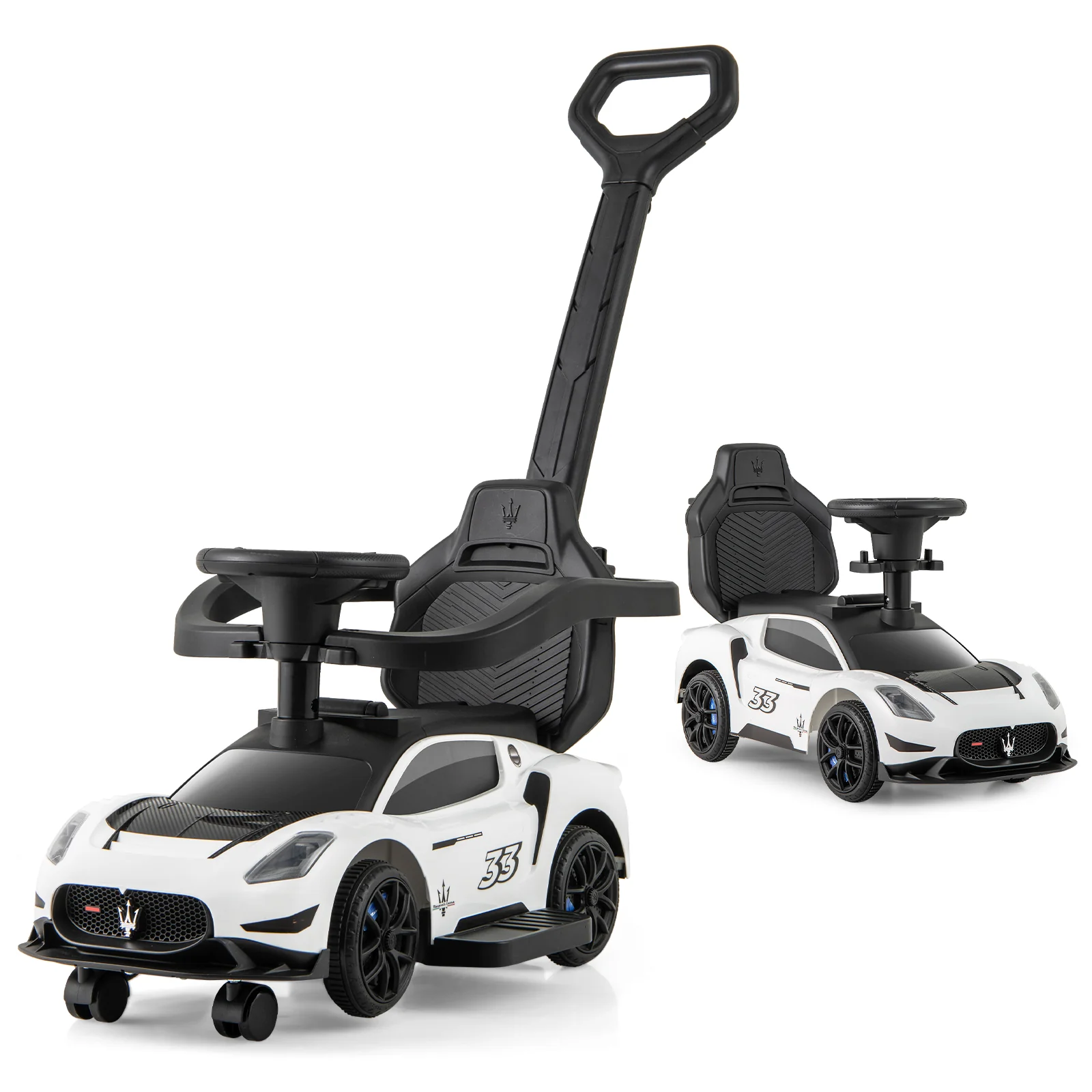3-in-1 Ride on Push Car Maserati Licensed Sliding Car with Music - Image 12