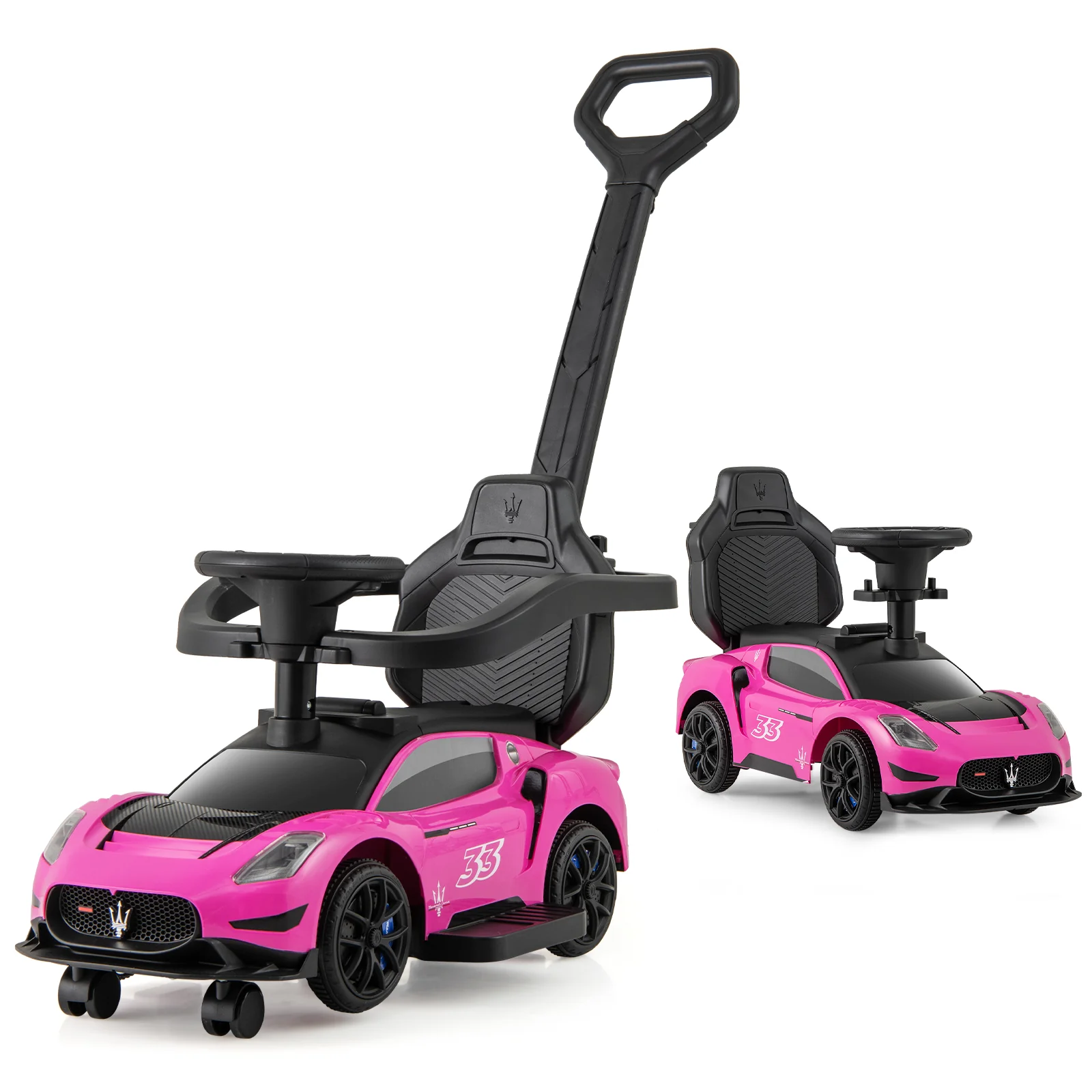 3-in-1 Ride on Push Car Maserati Licensed Sliding Car with Music - Image 4