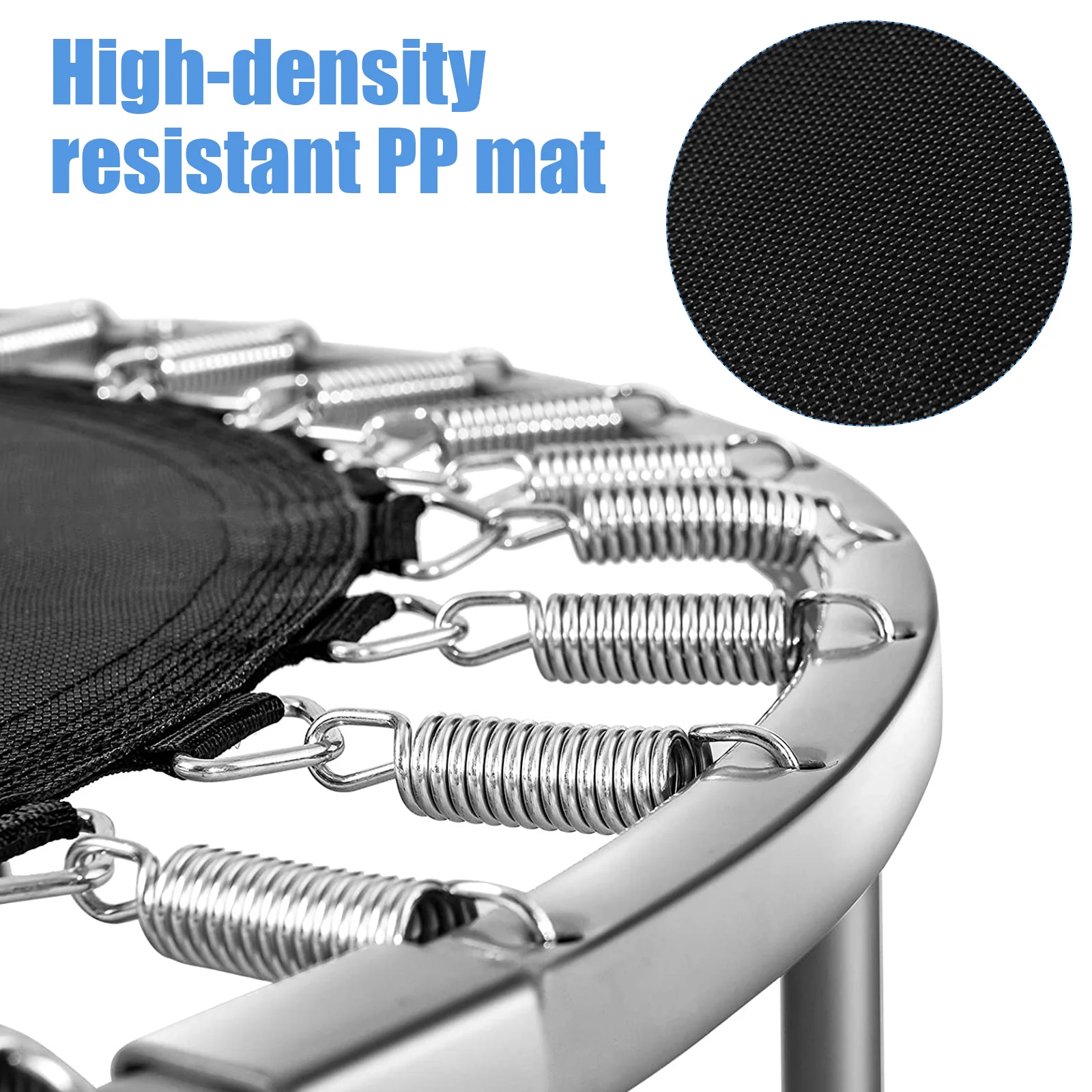 38 Inch Mini Folding Trampoline Portable Leisure Fitness Backboard - Image 22