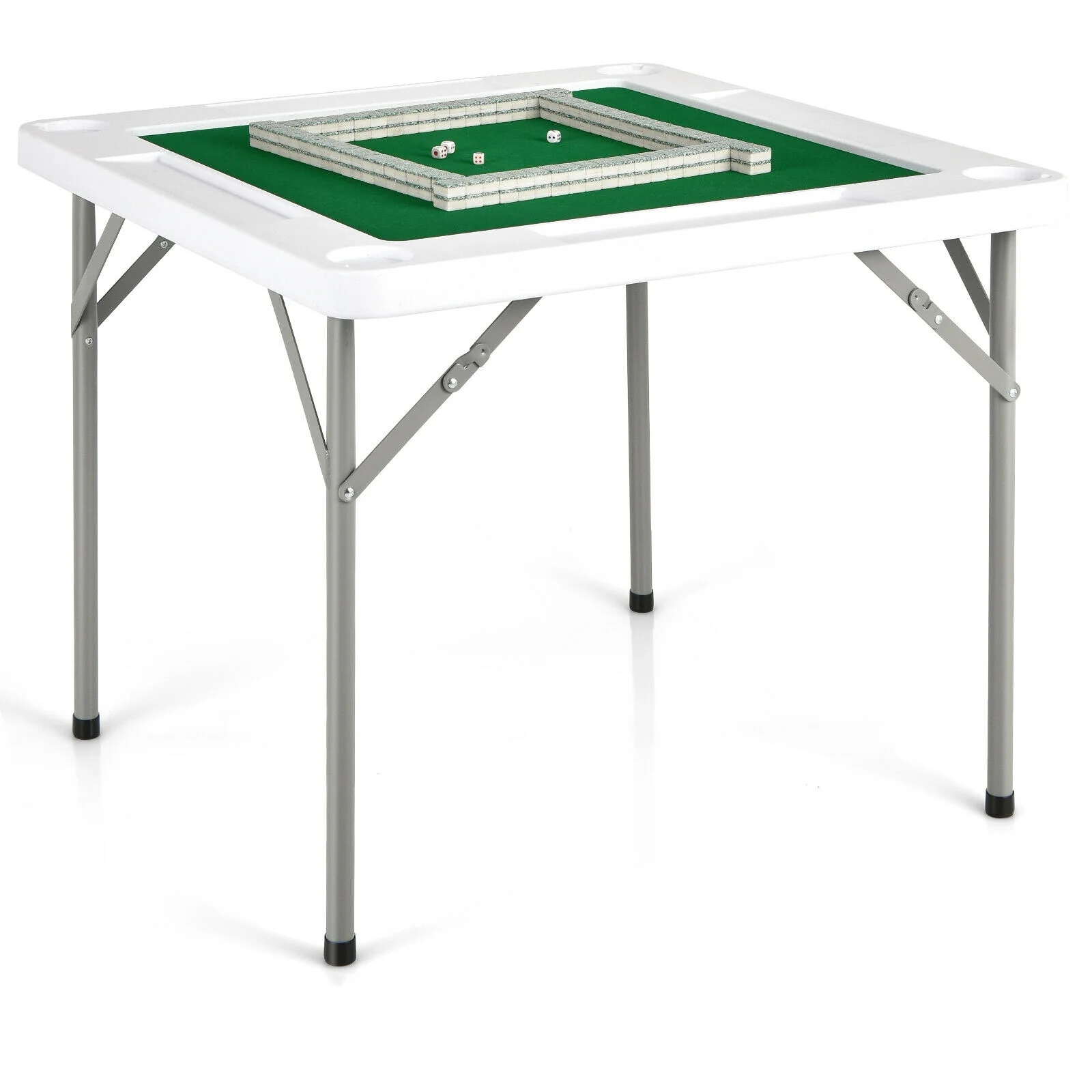 4-Player Mahjong Game Table with Iron Frame - Image 4