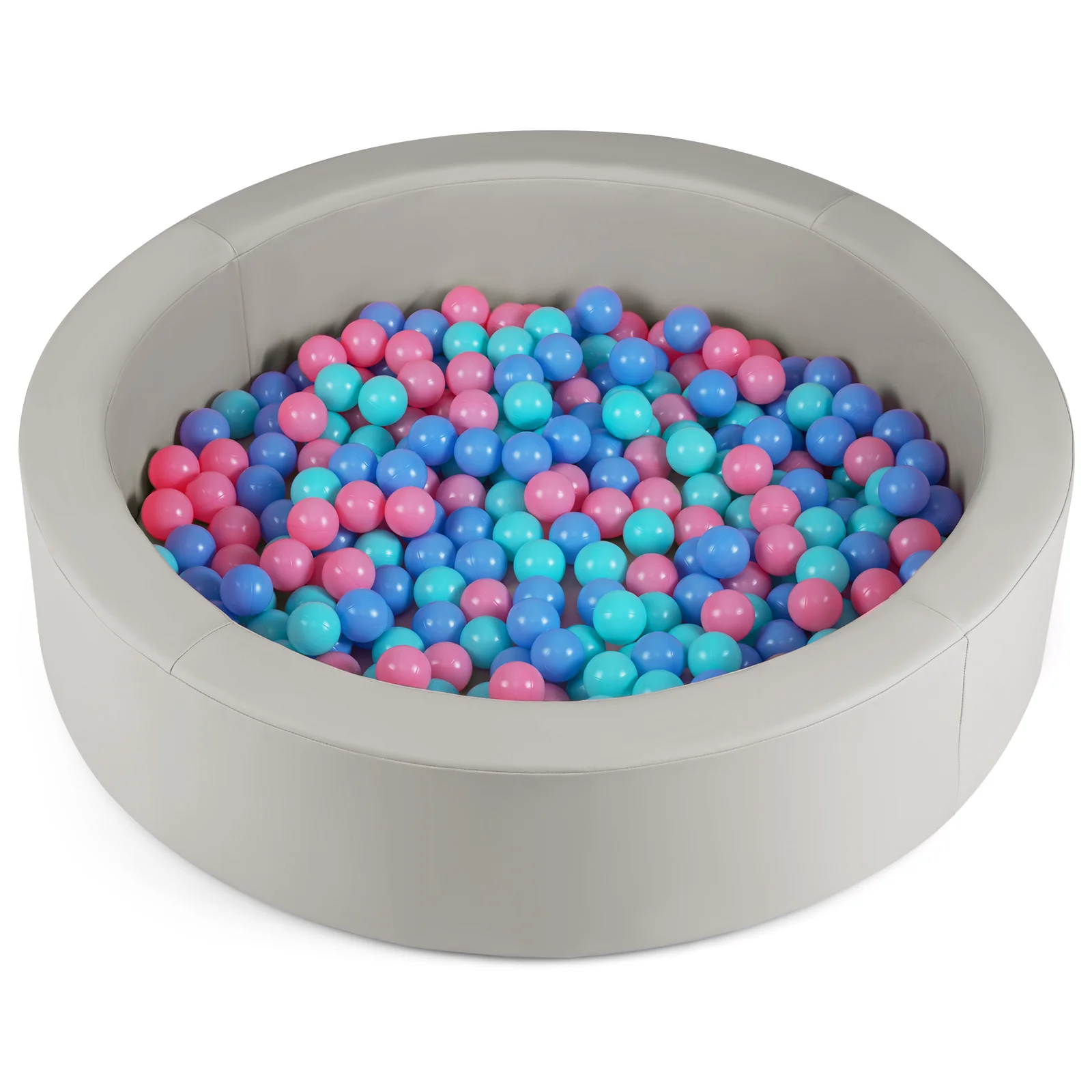 42.5 Inch Round Foam Ball Pits with 25D Sponge Filling and Washable PU Cover for Toddlers - Image 3