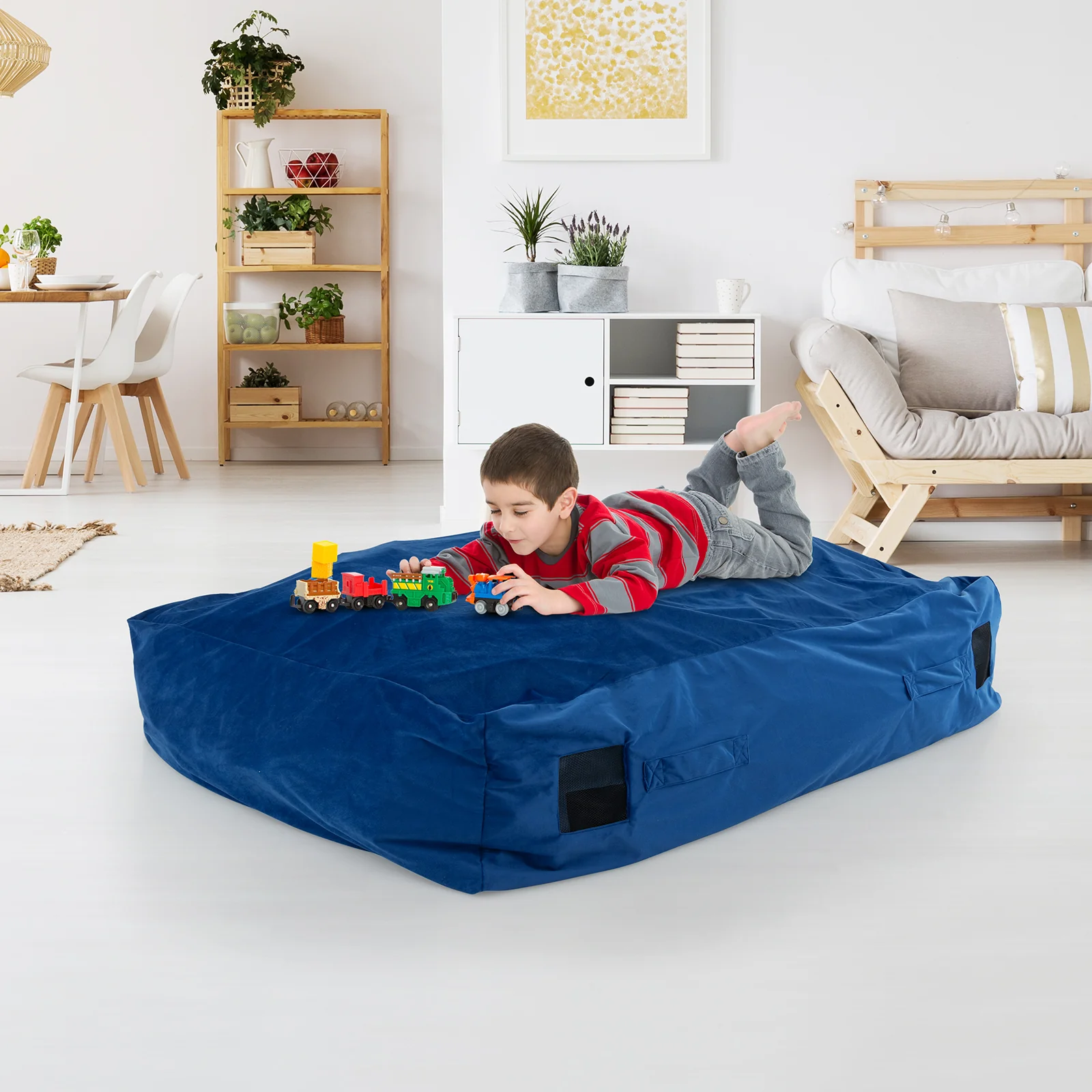 47 x 35.5 Inch Crash Pad Sensory Mat with Foam Blocks and Washable Cover - Image 2
