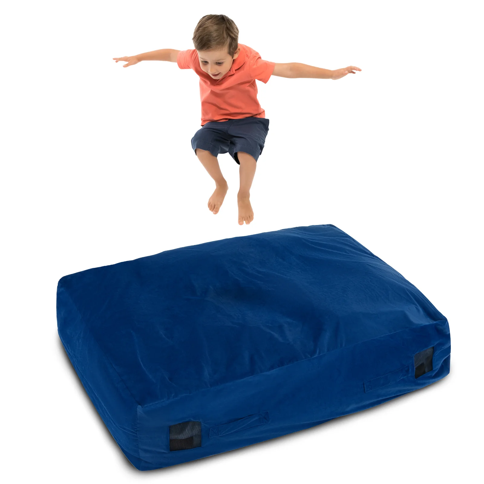 47 x 35.5 Inch Crash Pad Sensory Mat with Foam Blocks and Washable Cover - Image 3