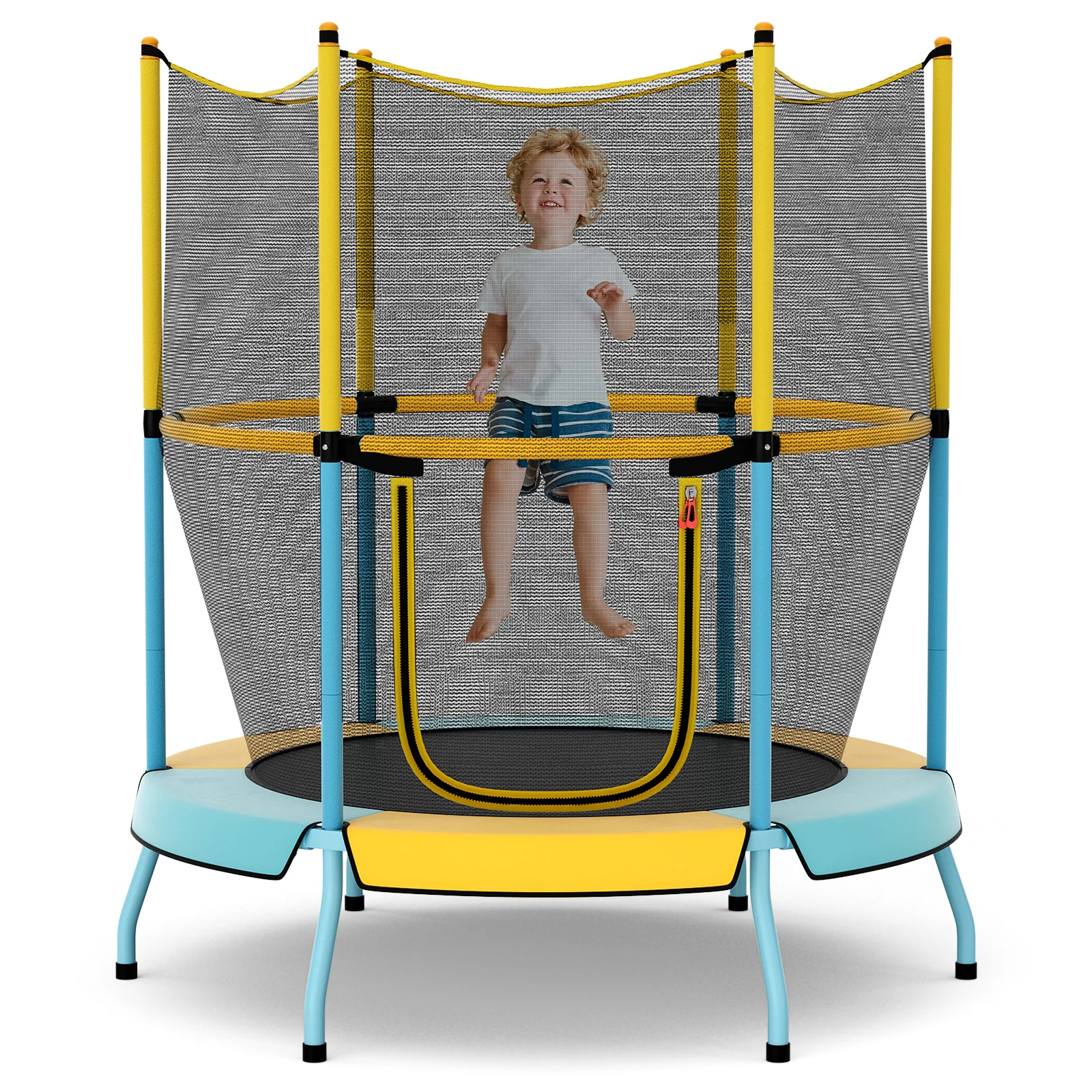 48 Inch Toddler Trampoline with Safety Enclosure Net - Image 9
