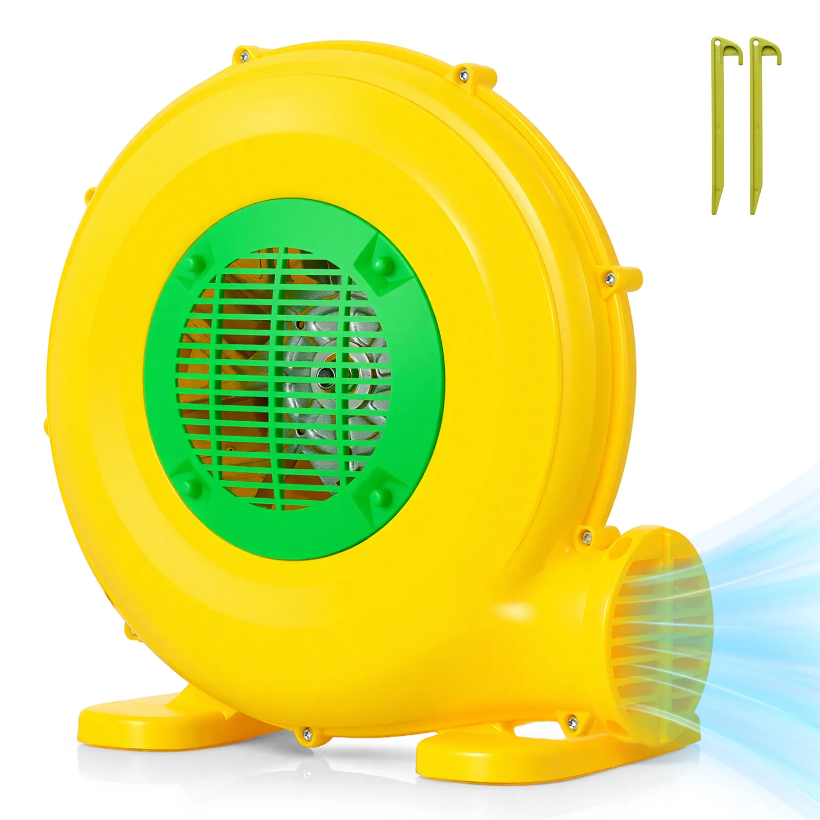 480W Bounce House Blower with Handle and Ground Stakes - Image 3