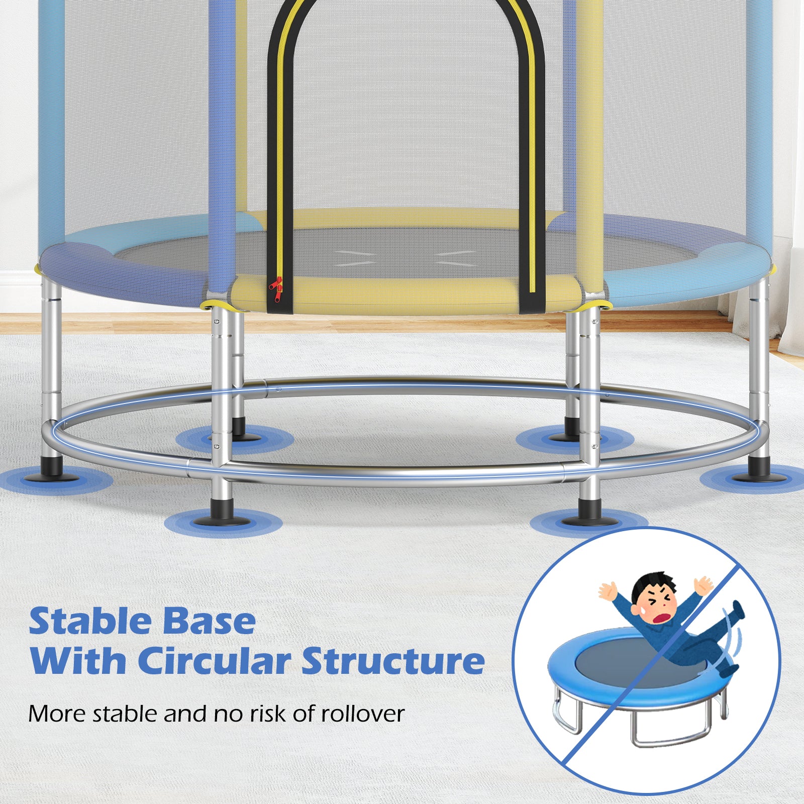 55" Kids Trampoline Gift for for 3-6 Years Old Boys and Girls - Image 13