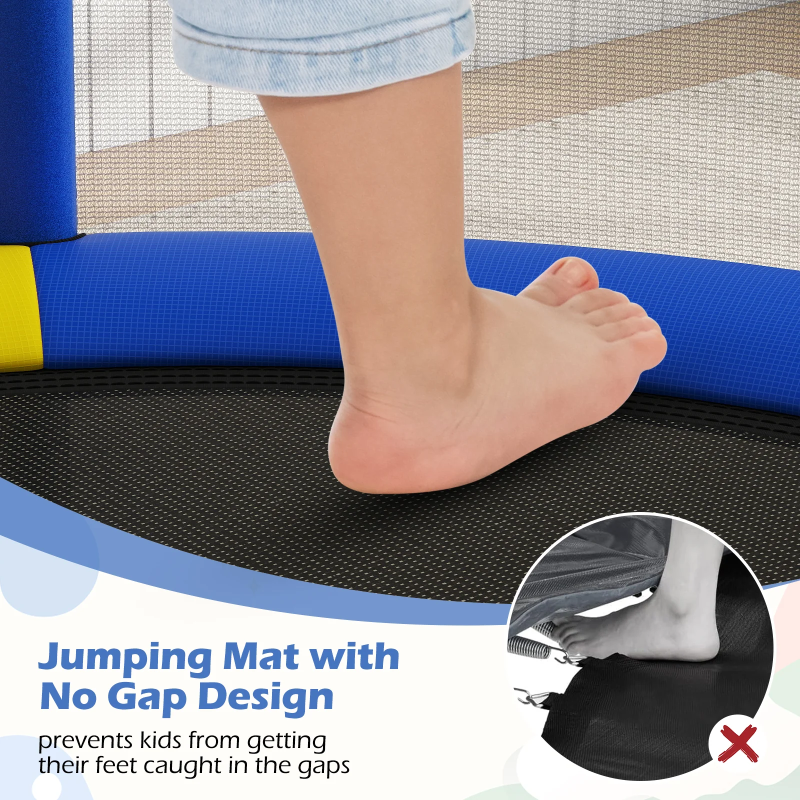 55" Kids Trampoline Gift for for 3-6 Years Old Boys and Girls - Image 14
