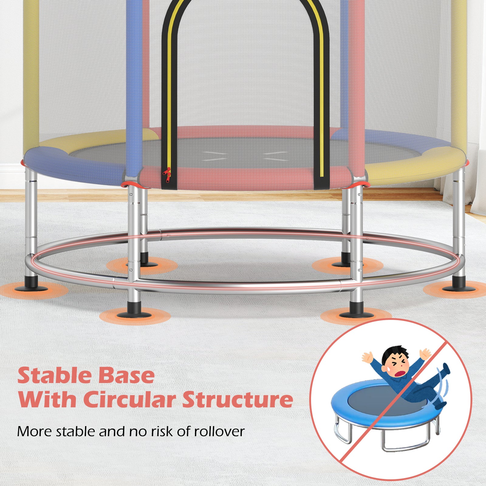55" Kids Trampoline Gift for for 3-6 Years Old Boys and Girls - Image 21