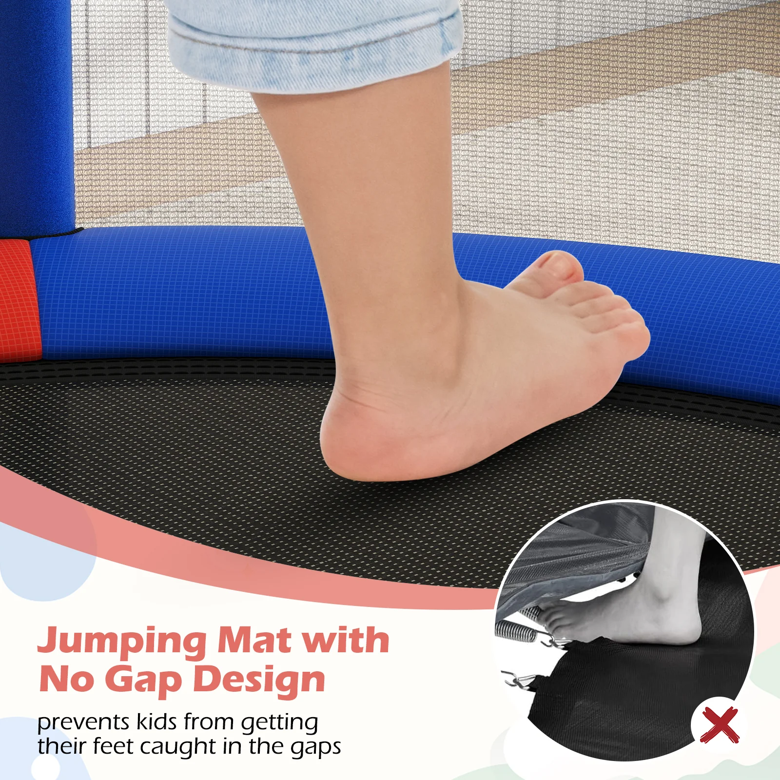 55" Kids Trampoline Gift for for 3-6 Years Old Boys and Girls - Image 22