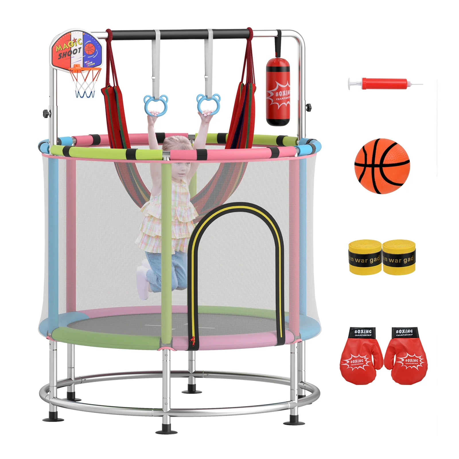 55" Kids Trampoline Gift for for 3-6 Years Old Boys and Girls - Image 25