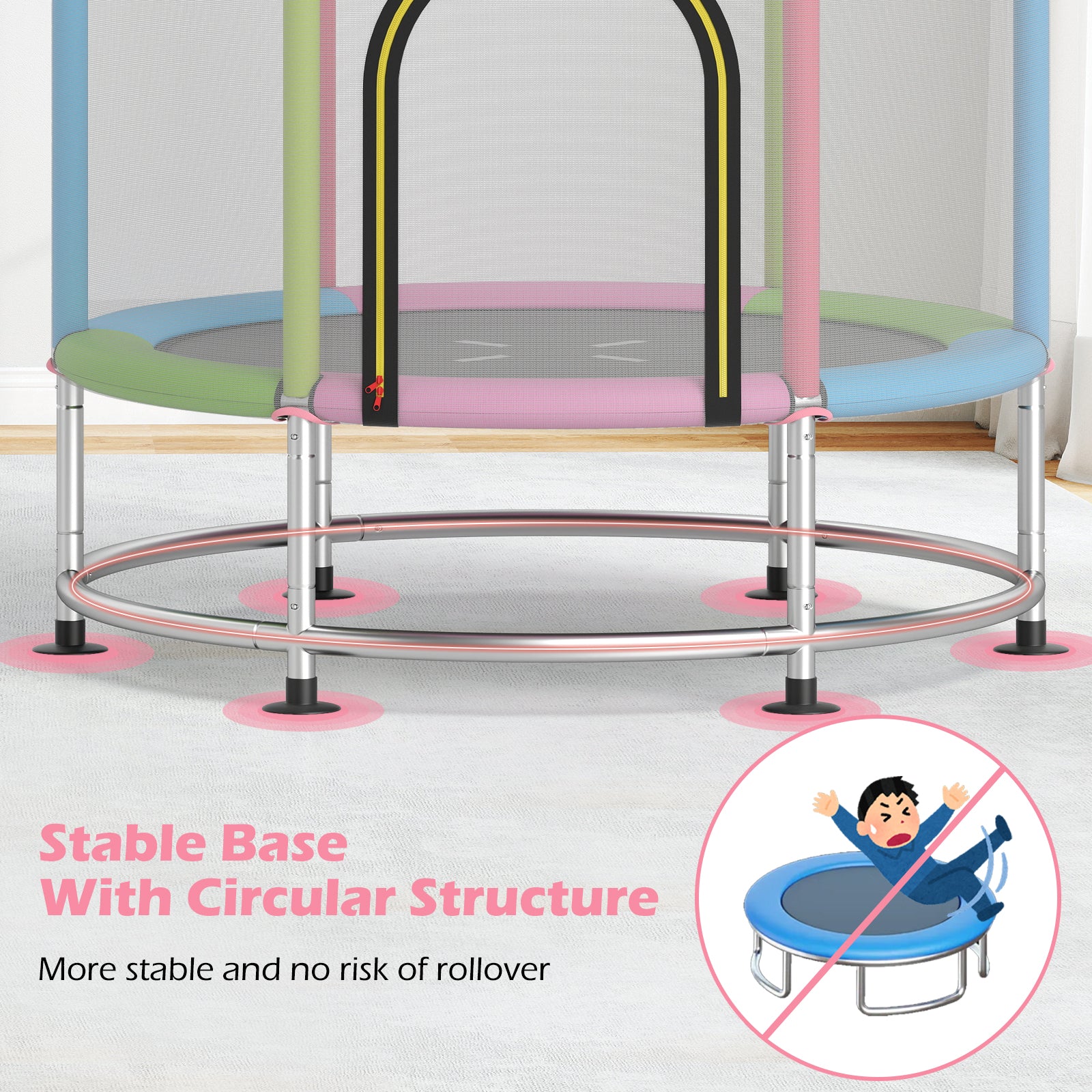 55" Kids Trampoline Gift for for 3-6 Years Old Boys and Girls - Image 29
