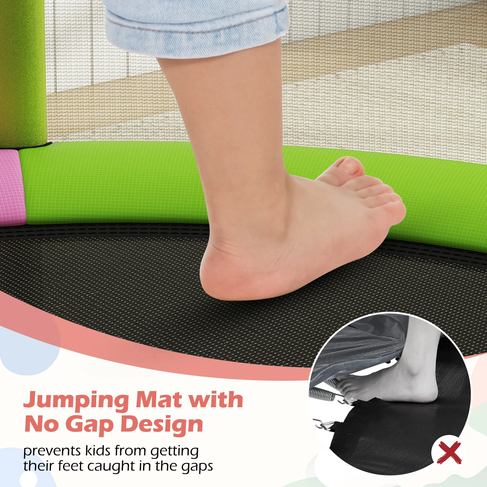 55" Kids Trampoline Gift for for 3-6 Years Old Boys and Girls - Image 30
