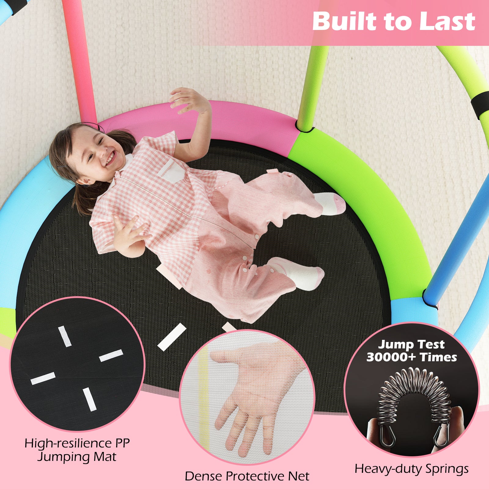 55" Kids Trampoline Gift for for 3-6 Years Old Boys and Girls - Image 31