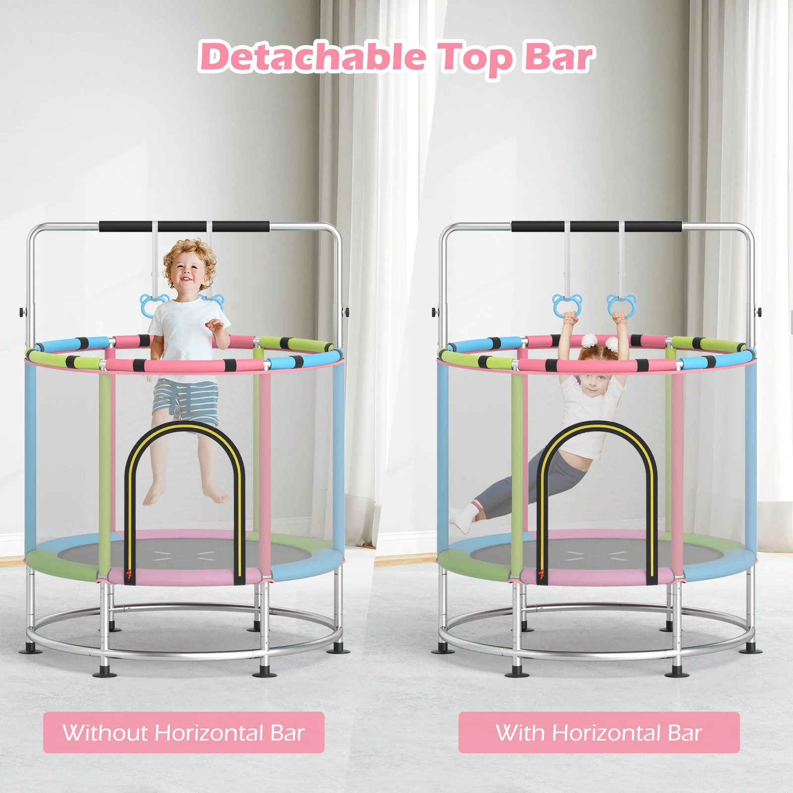 55" Kids Trampoline Gift for for 3-6 Years Old Boys and Girls - Image 32