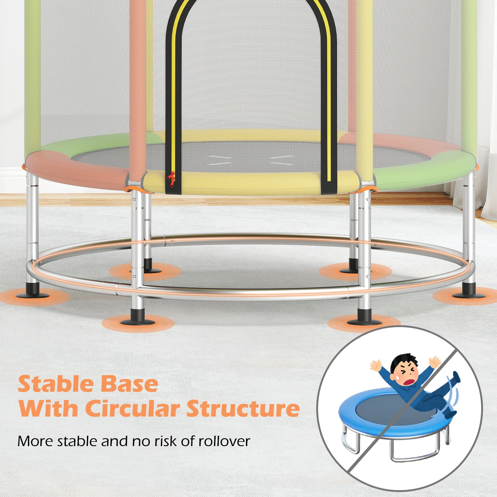 55" Kids Trampoline Gift for for 3-6 Years Old Boys and Girls - Image 5