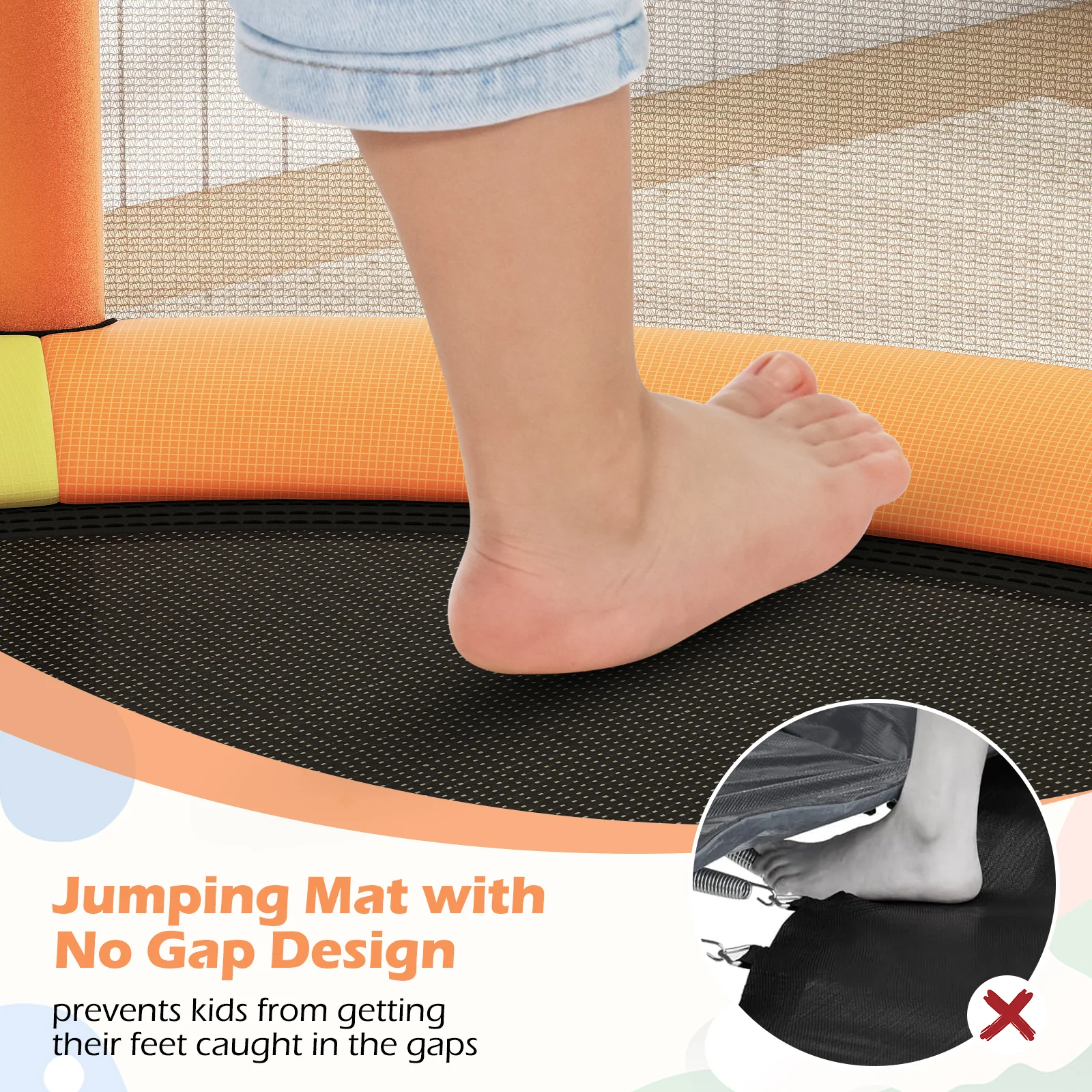 55" Kids Trampoline Gift for for 3-6 Years Old Boys and Girls - Image 6