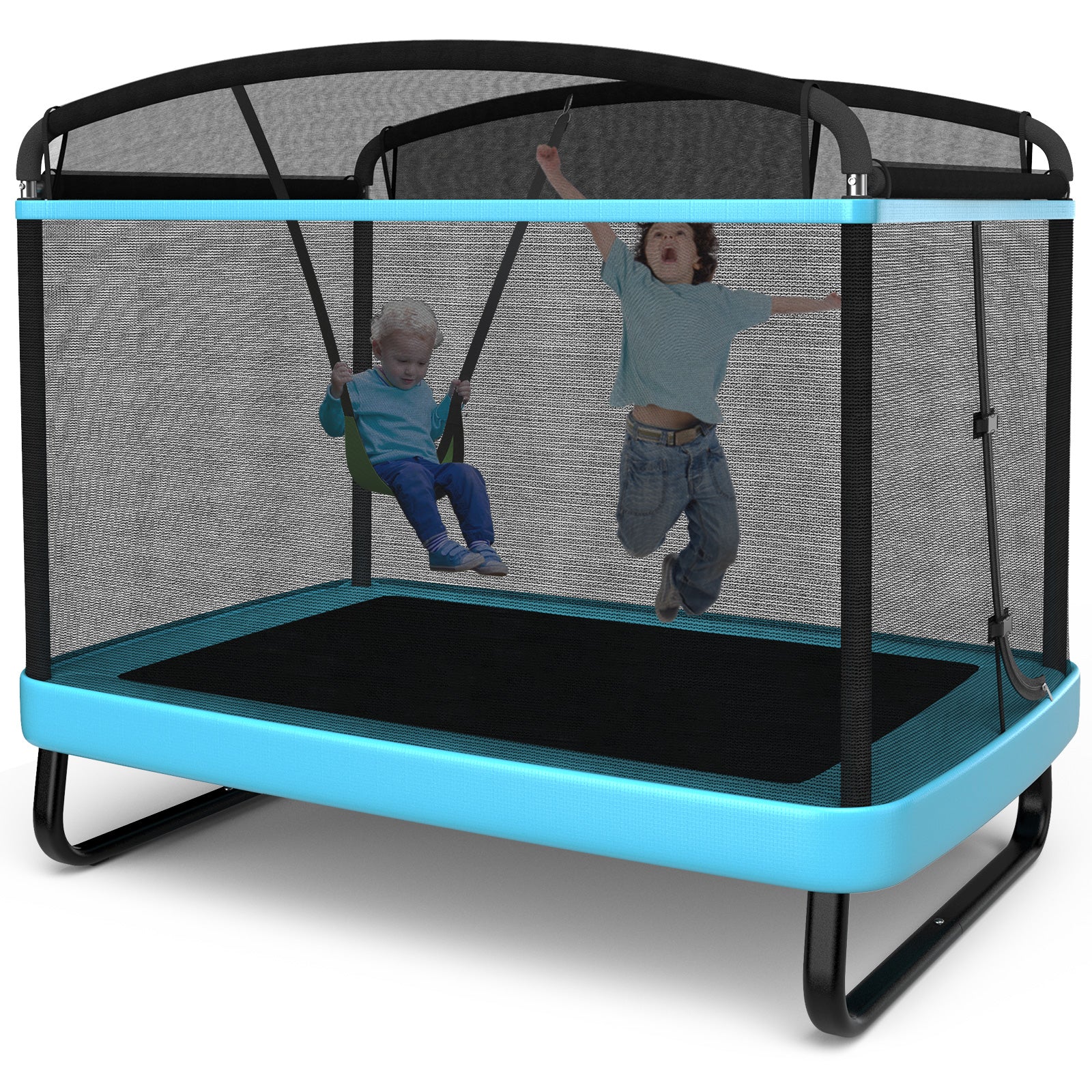 6 Feet Kids Entertaining Trampoline with Swing Safety Fence - Image 13