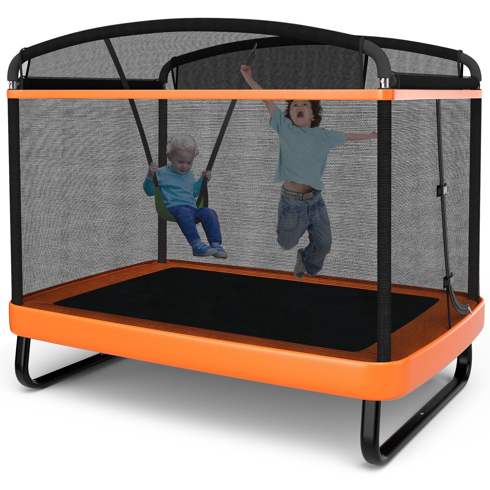 6 Feet Kids Entertaining Trampoline with Swing Safety Fence - Image 5