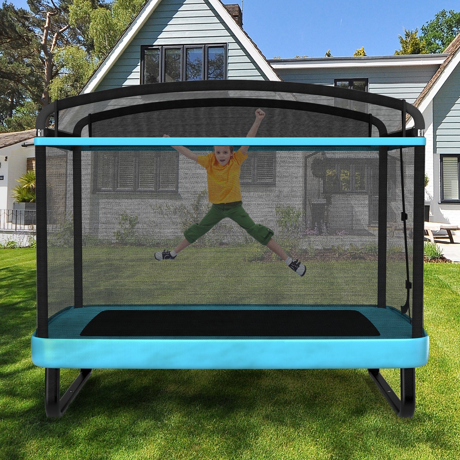 6 Feet Kids Entertaining Trampoline with Swing Safety Fence - Image 9