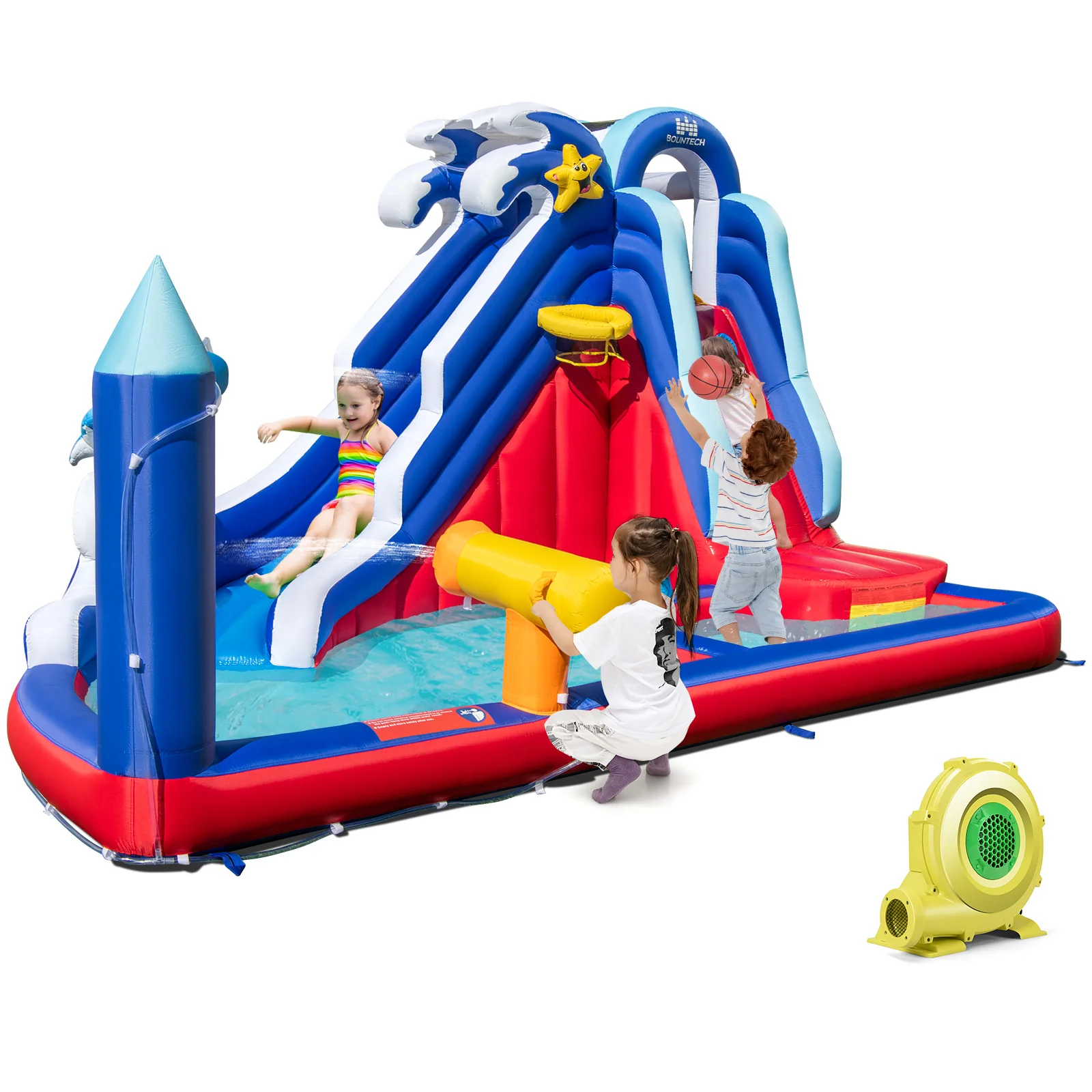 6-In-1 Inflatable Water Park with 735W Blower - Image 3