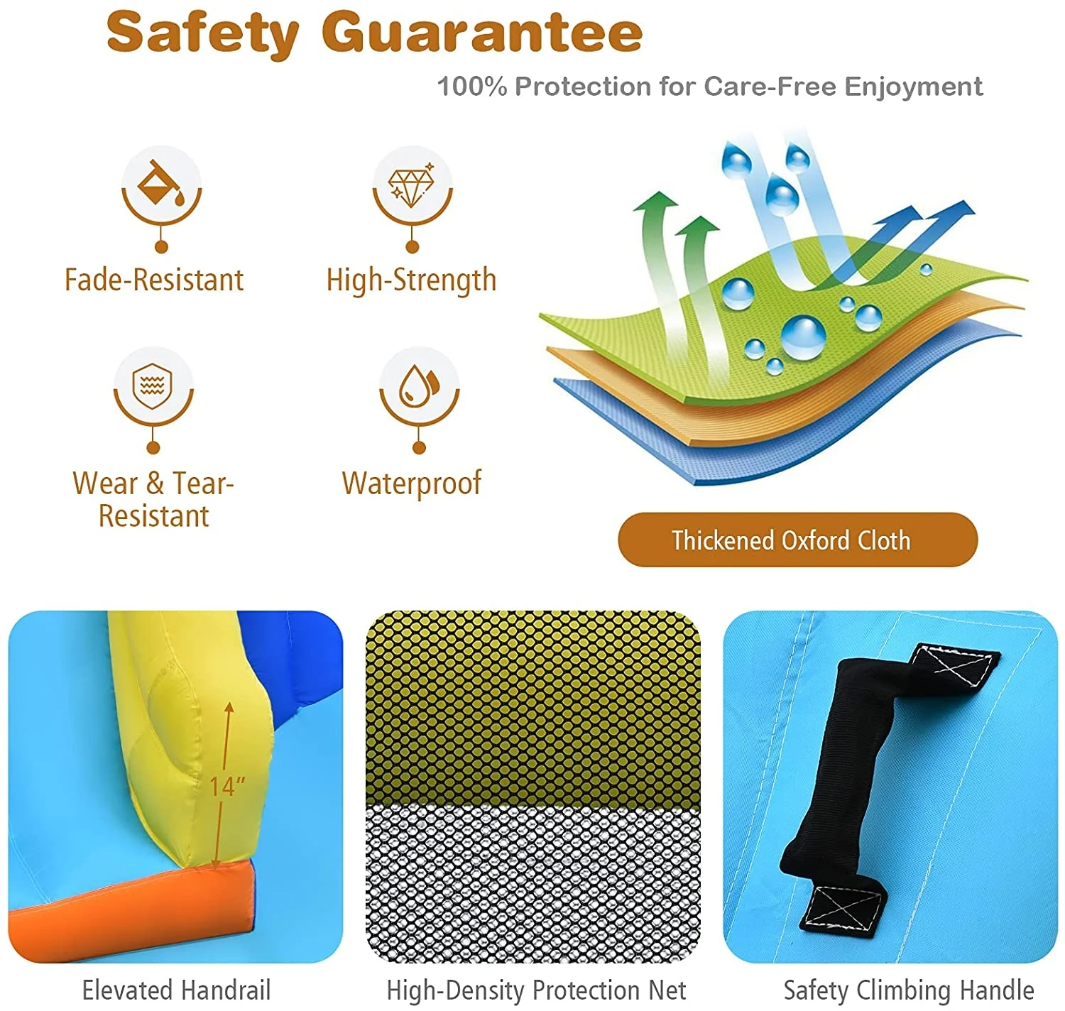 6-in-1 Inflatable Water Slides with Blower for Kids - Image 7
