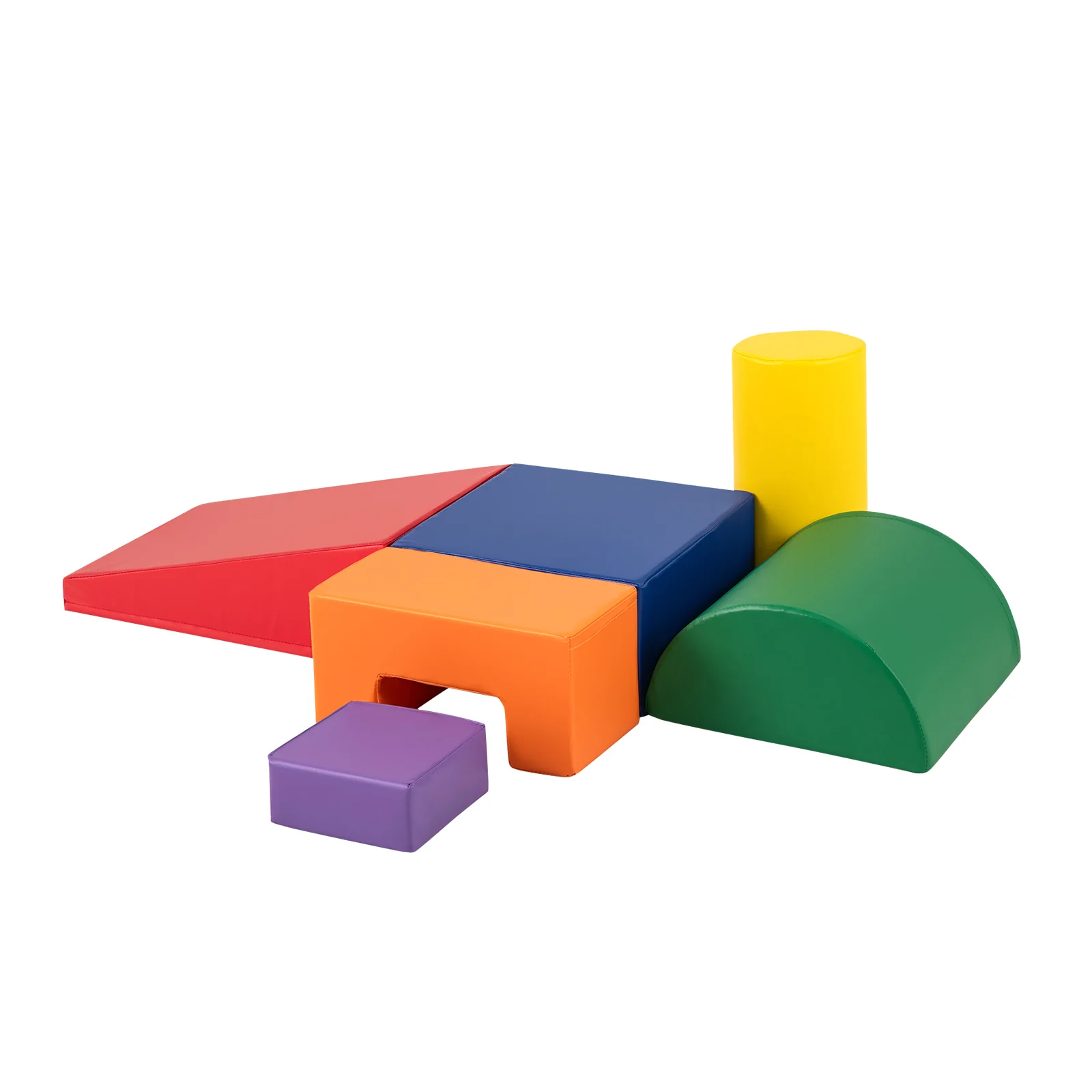 6 Pieces Foam Climbing Blocks Indoor Climb and Crawl Activity Playset with Rectangles - Image 43