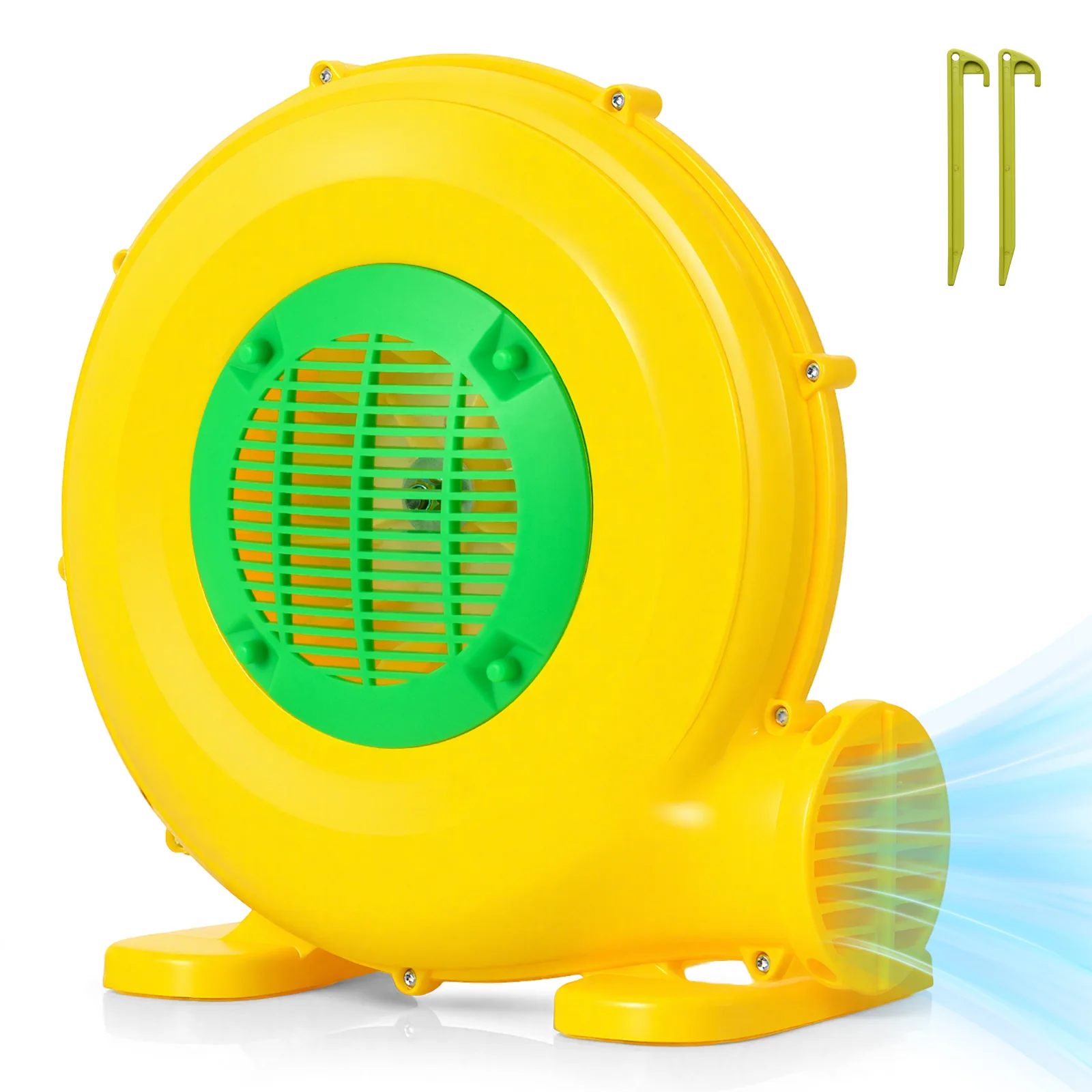 610W Bounce House Blower with Handle and Ground Stakes - Image 3