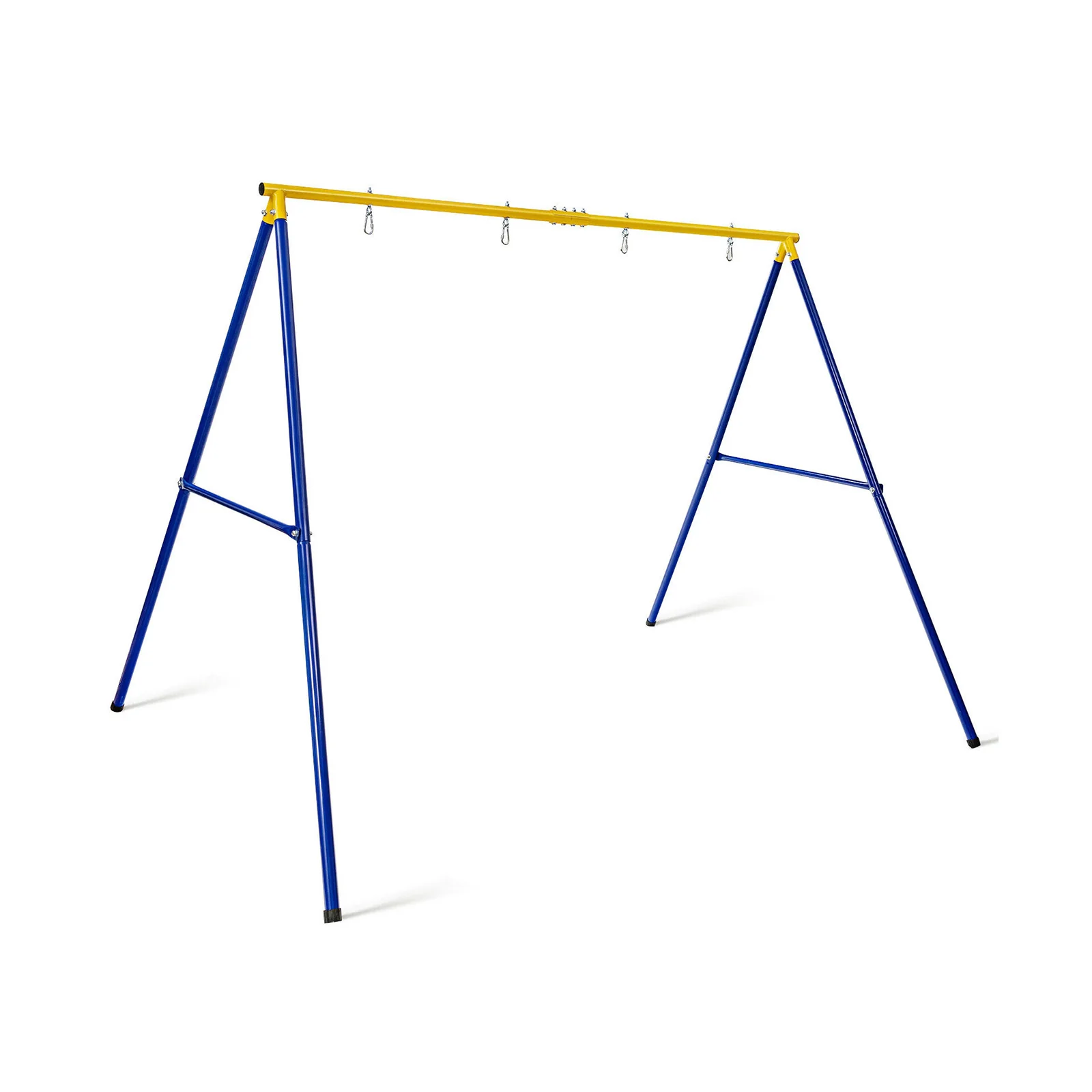 660 LBS Extra-Large A-Shaped Swing Stand with Anti-Slip Footpads (Without Seat)-Yellow - Image 3