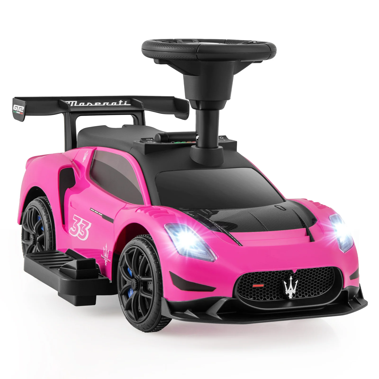 6V Electric Kids Ride on Push Car Maserati Licensed with Foot Pedal and Music - Image 3