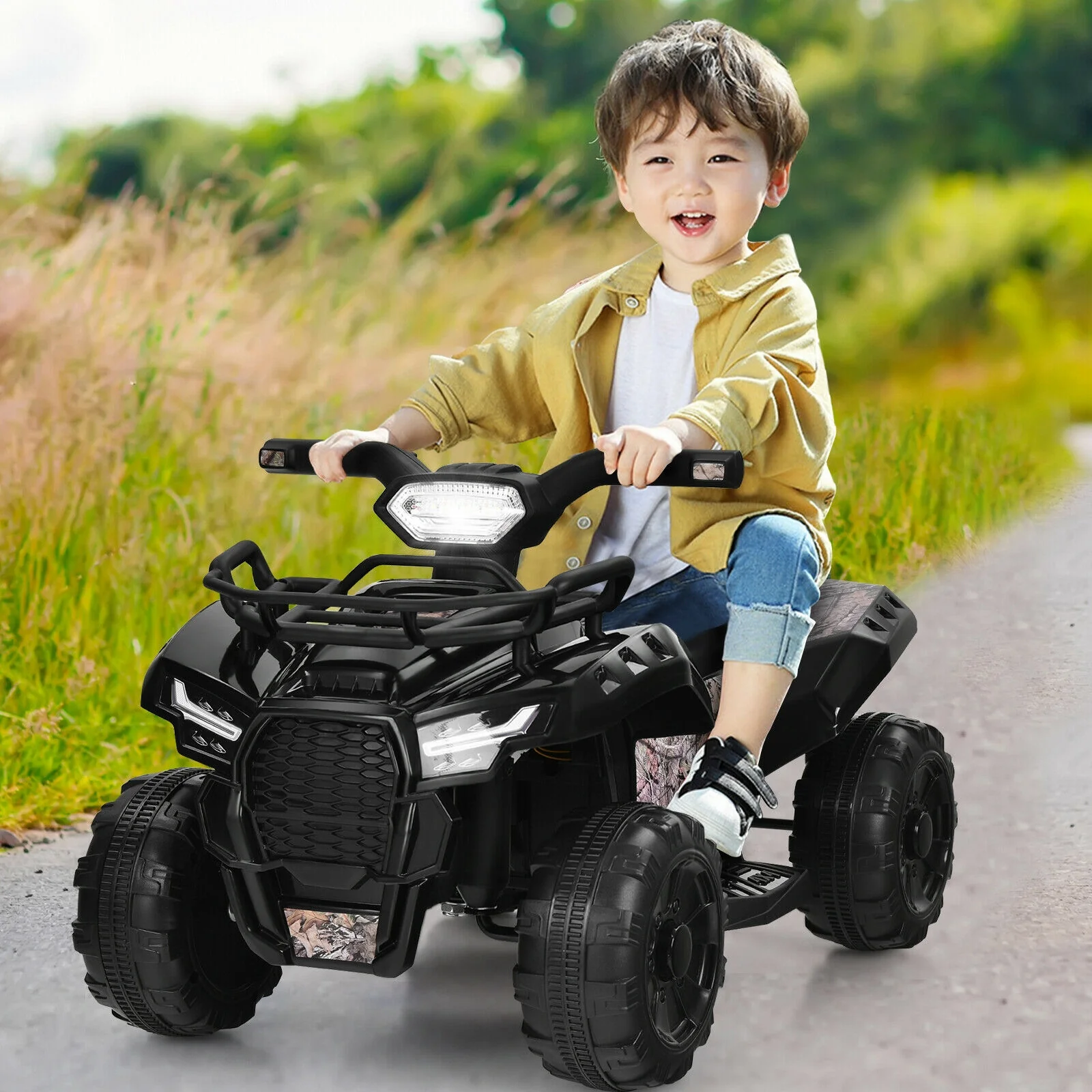 6V Kids ATV Quad Electric Ride On Car with LED Light and MP3