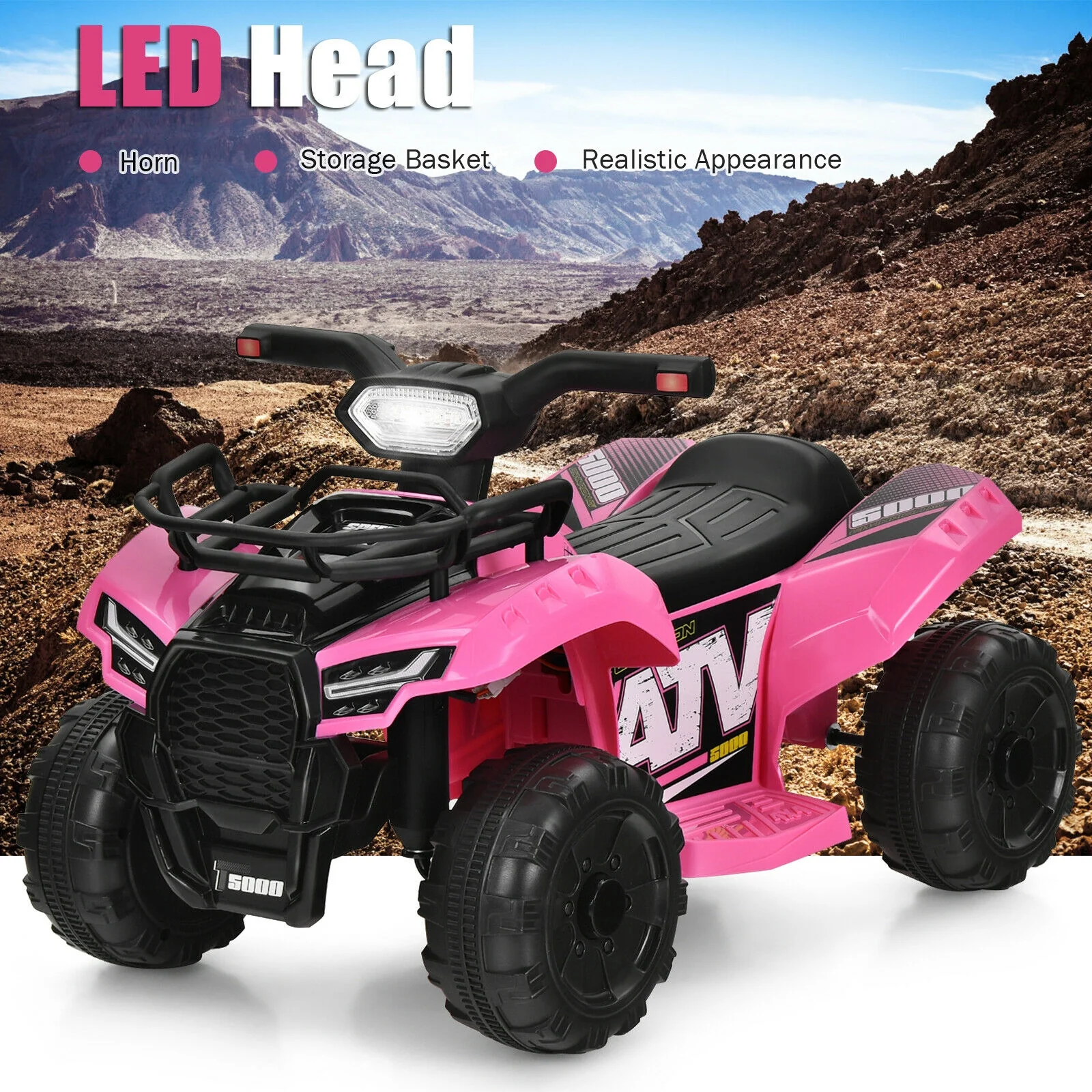 6V Kids ATV Quad Electric Ride On Car with LED Light and MP3 - Image 21