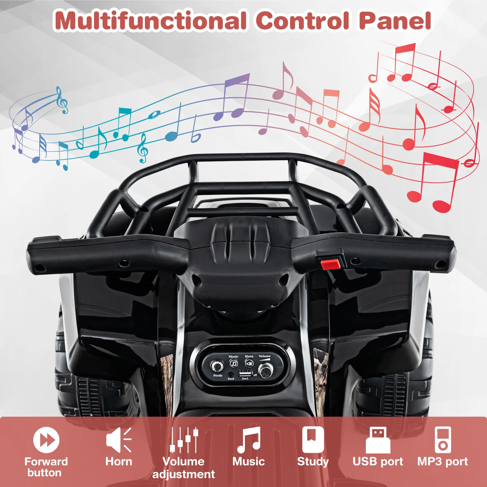 6V Kids ATV Quad Electric Ride On Car with LED Light and MP3 - Image 39