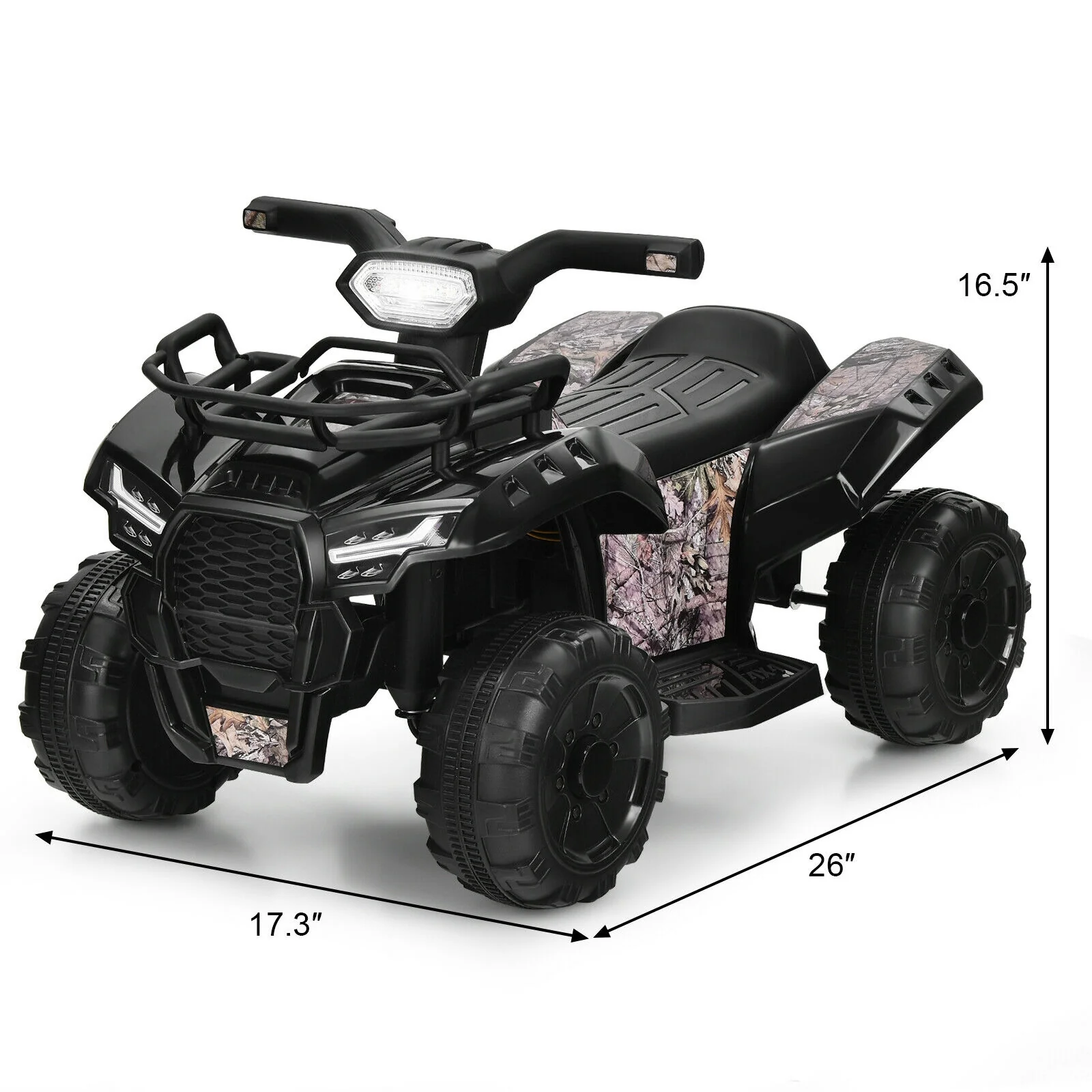 6V Kids ATV Quad Electric Ride On Car with LED Light and MP3 - Image 4