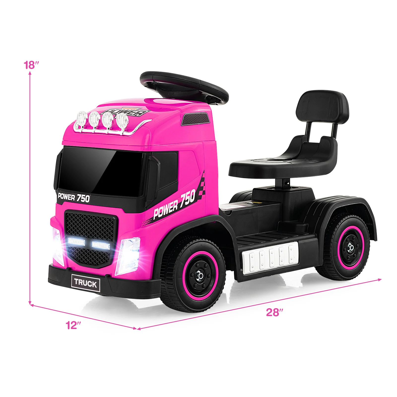 6V Kids Electric Ride-on Truck with Height Adjustable Seat - Image 13