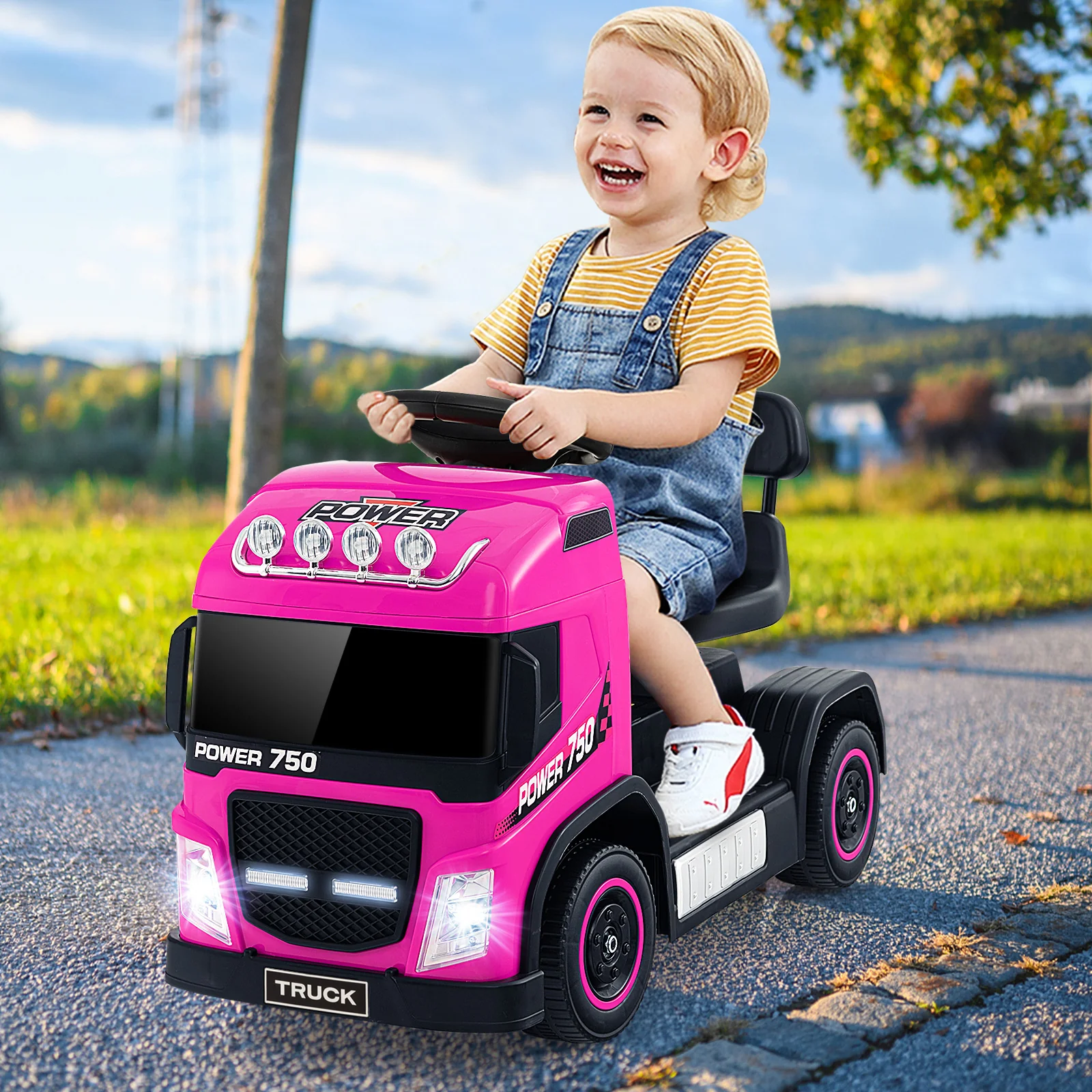 6V Kids Electric Ride-on Truck with Height Adjustable Seat - Image 9