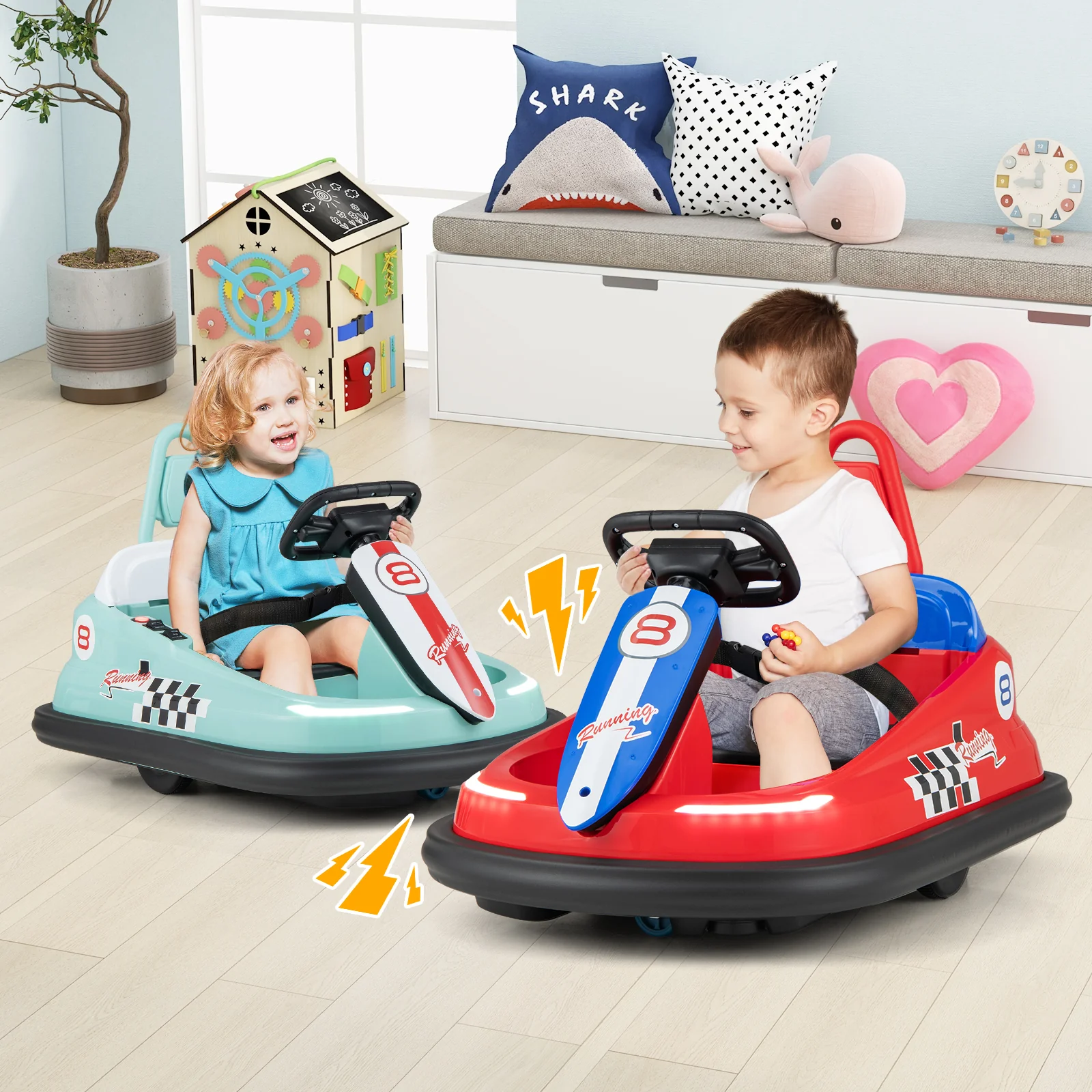 6V kids Ride-on Bumper Car with 360Â° Spinning and Dual Motors