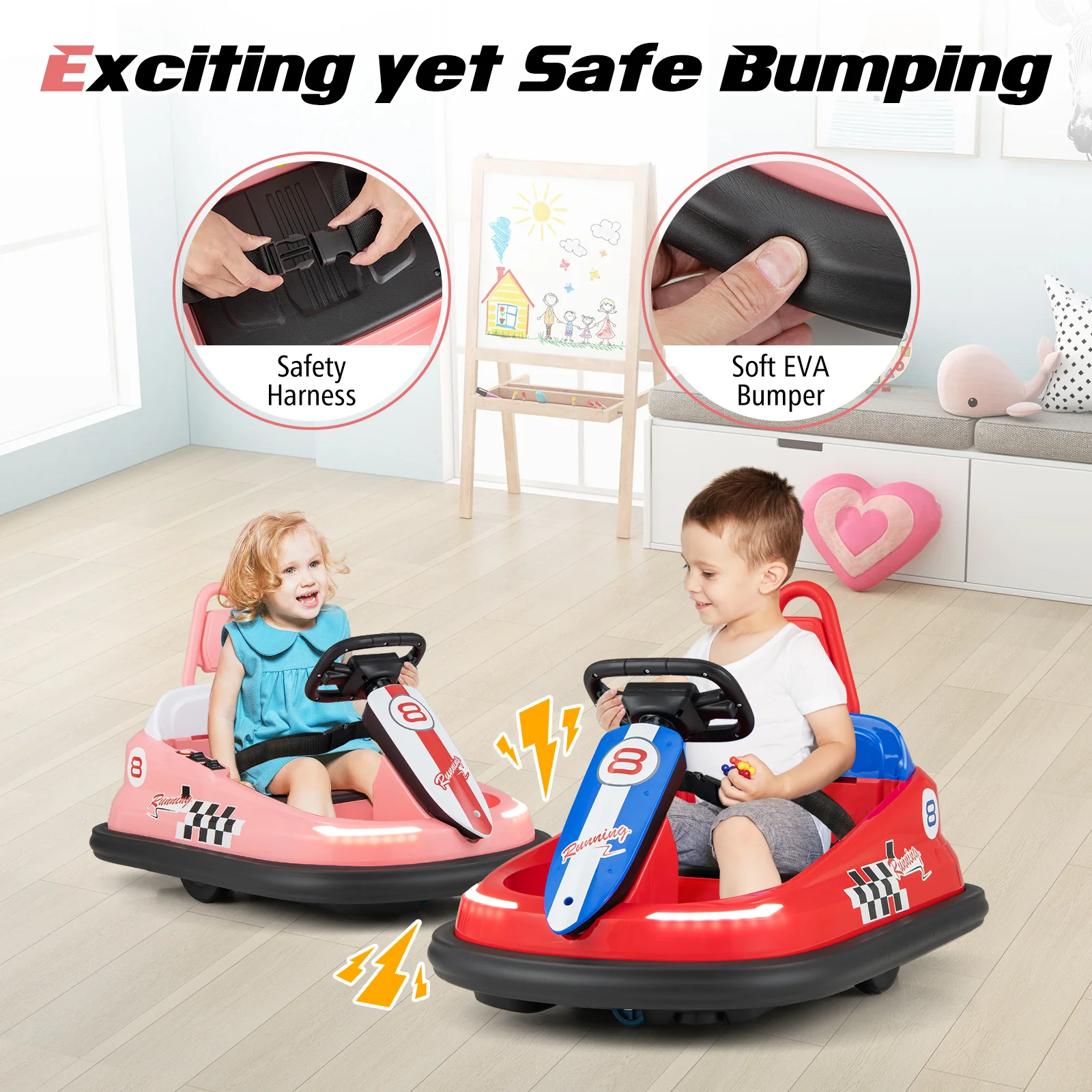 6V kids Ride-on Bumper Car with 360Â° Spinning and Dual Motors - Image 10