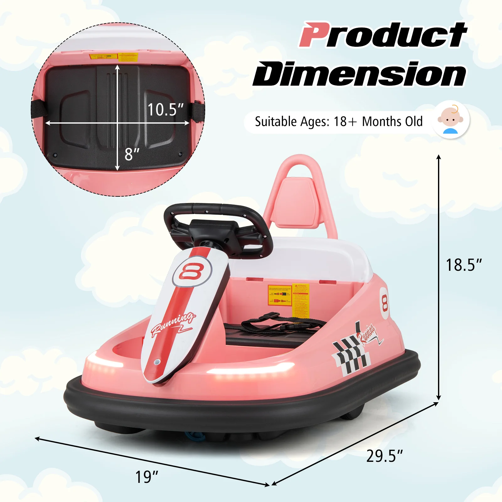6V kids Ride-on Bumper Car with 360Â° Spinning and Dual Motors - Image 13