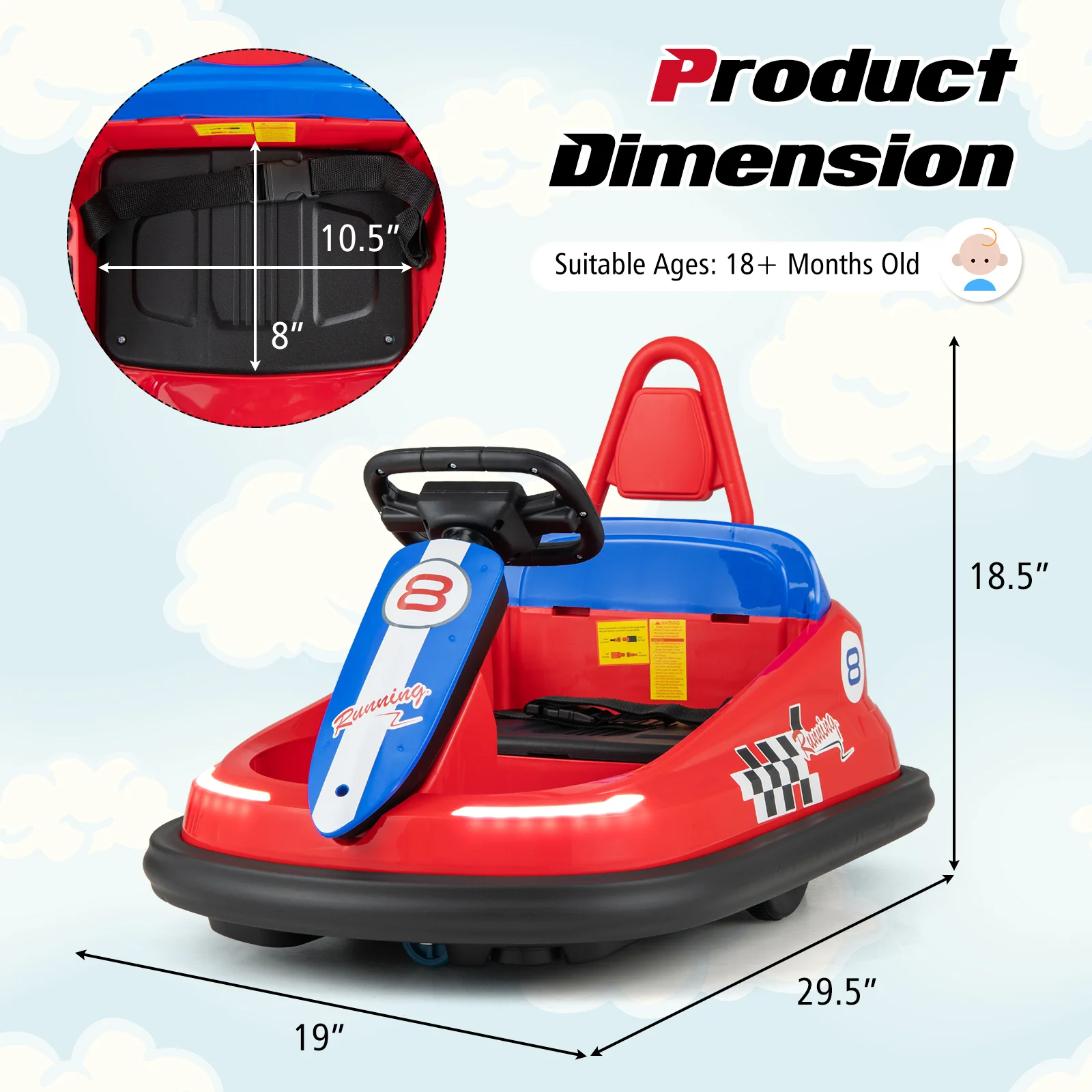 6V kids Ride-on Bumper Car with 360Â° Spinning and Dual Motors - Image 21