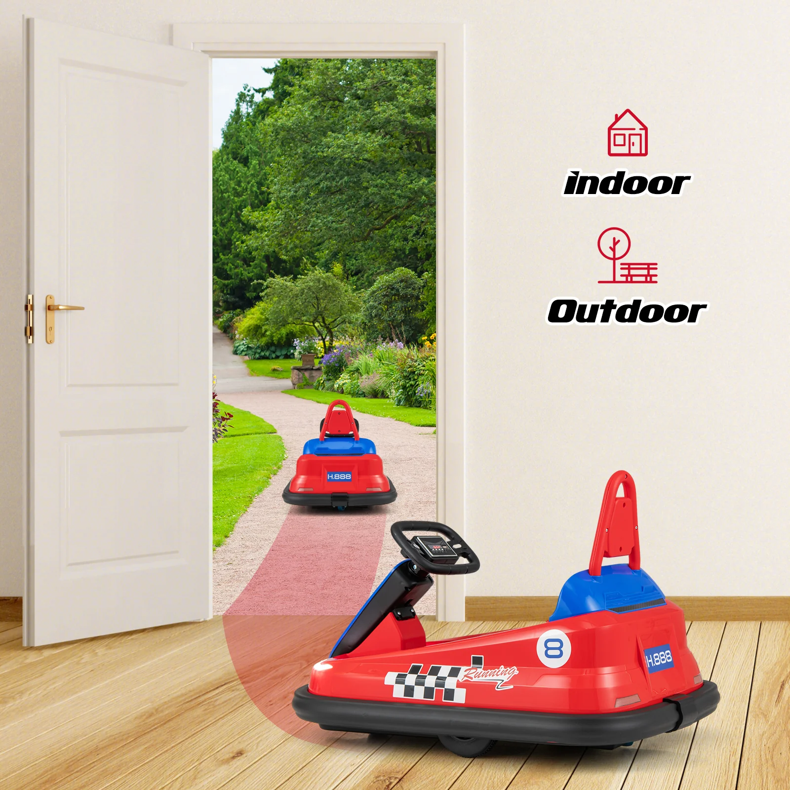 6V kids Ride-on Bumper Car with 360Â° Spinning and Dual Motors - Image 24