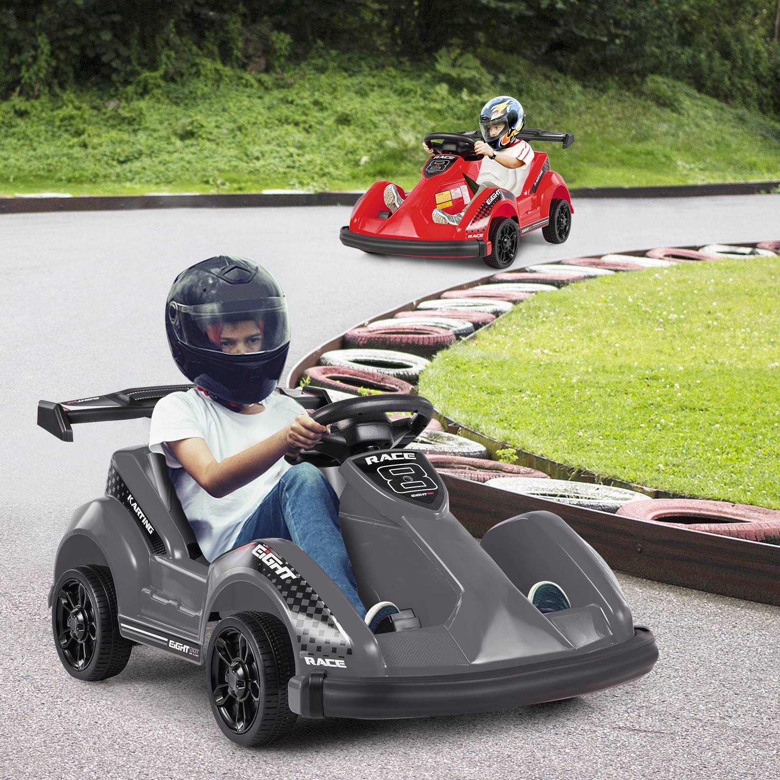6V Kids Ride On Go Cart with Remote Control and Safety Belt - Image 12